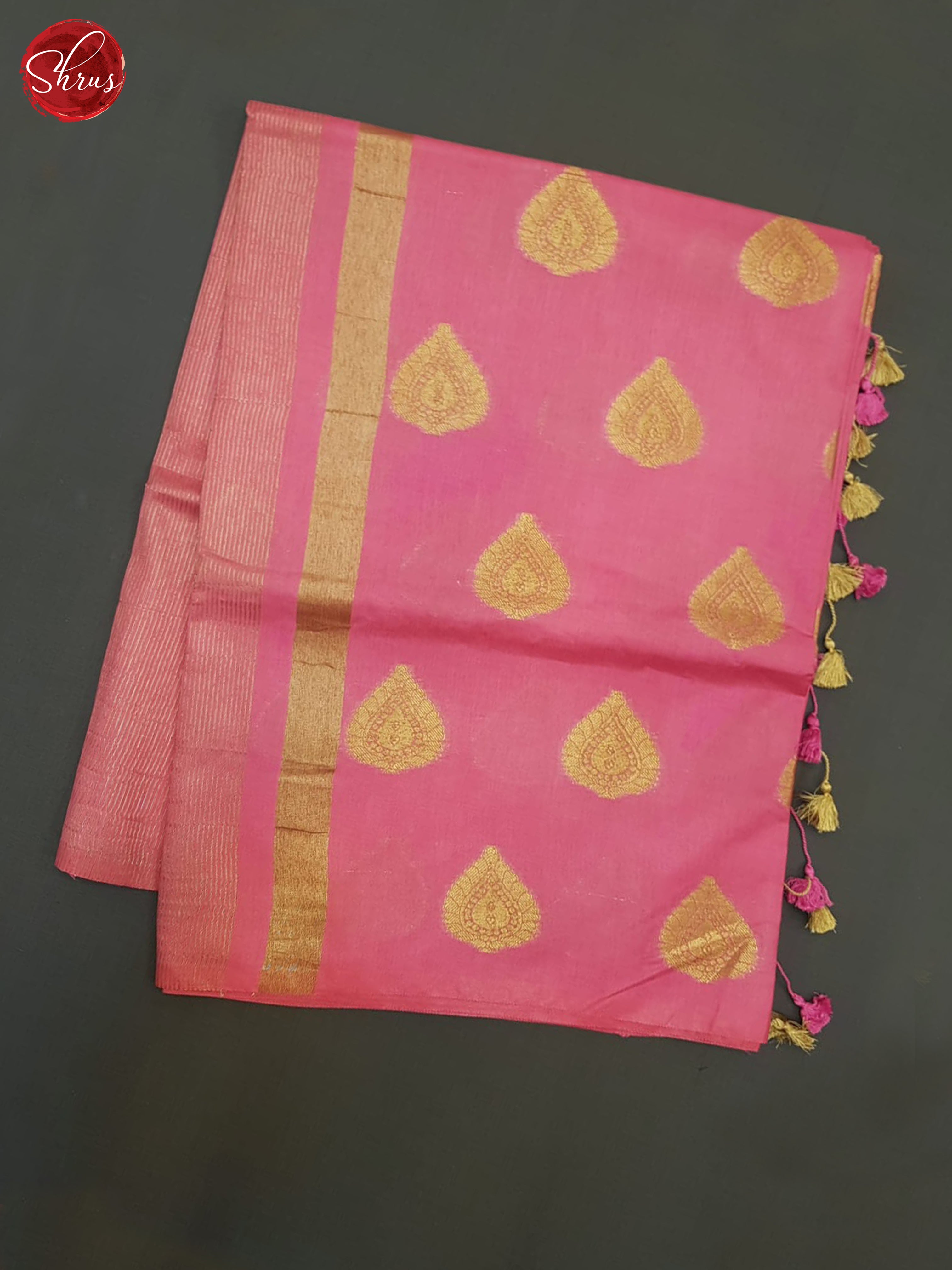 Pink(Single Tone)- Semi Tussar Saree - Shop on ShrusEternity.com