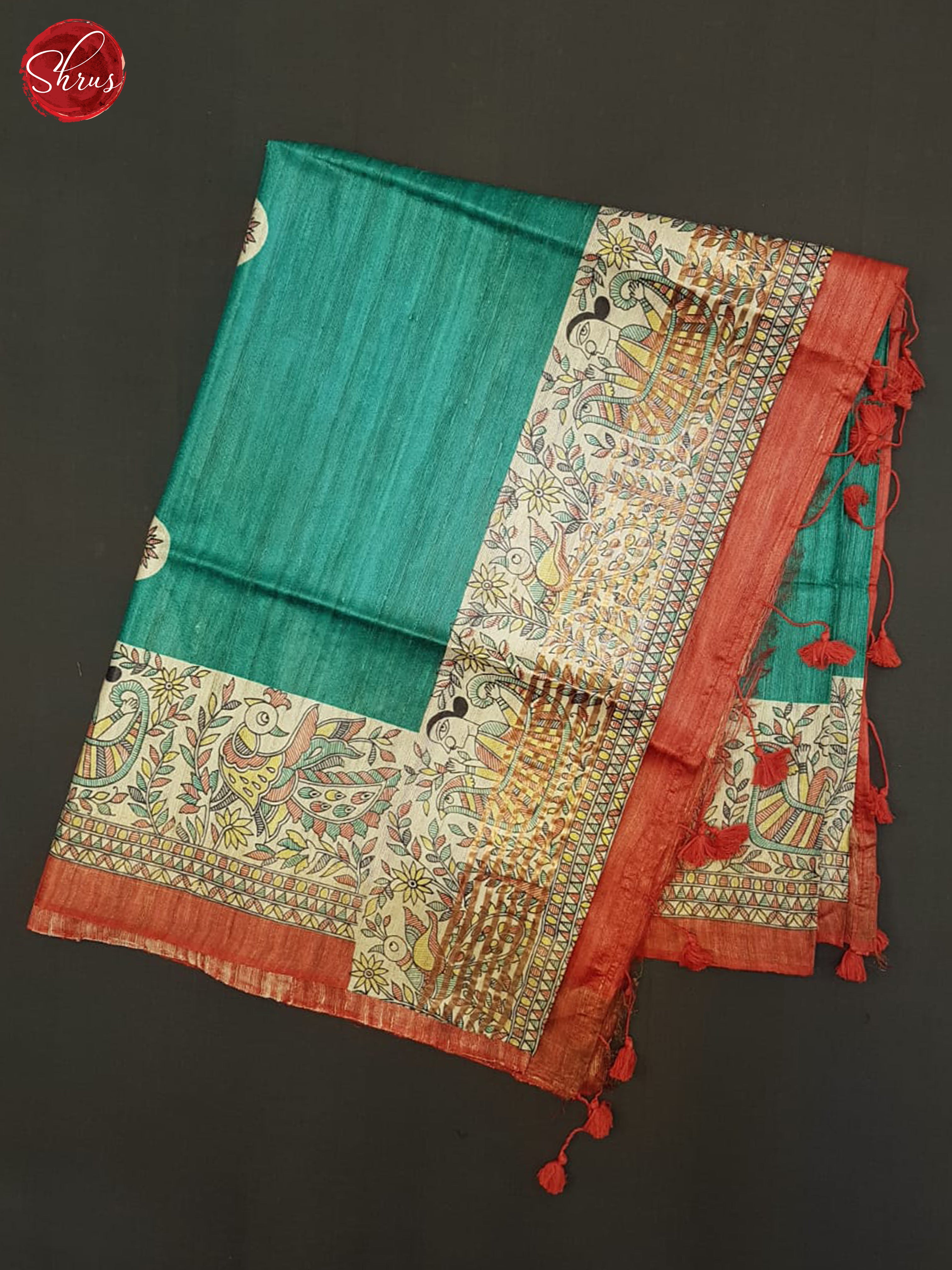 Green & Red- Gicha Silk Saree - Shop on ShrusEternity.com