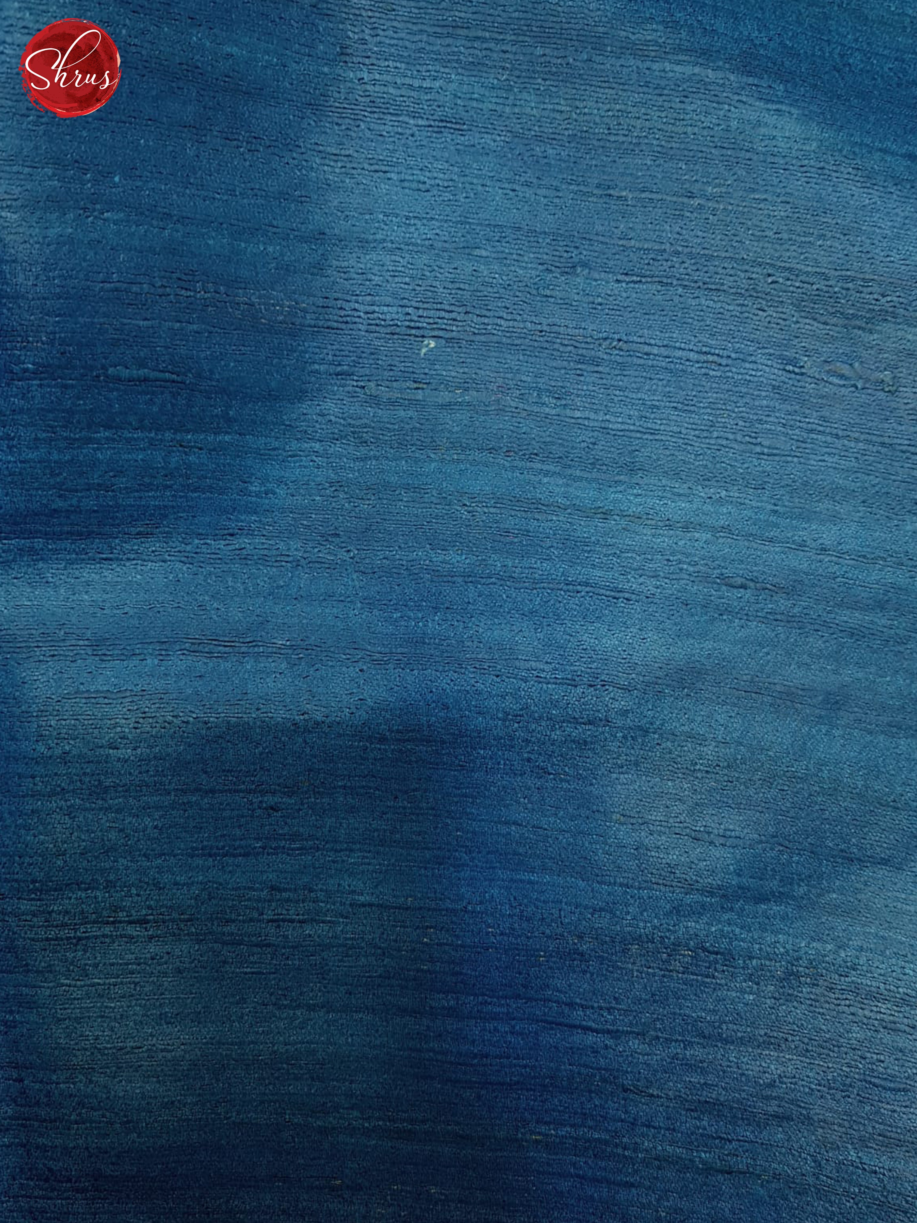 Pink & Blue- Gicha Silk Saree - Shop on ShrusEternity.com