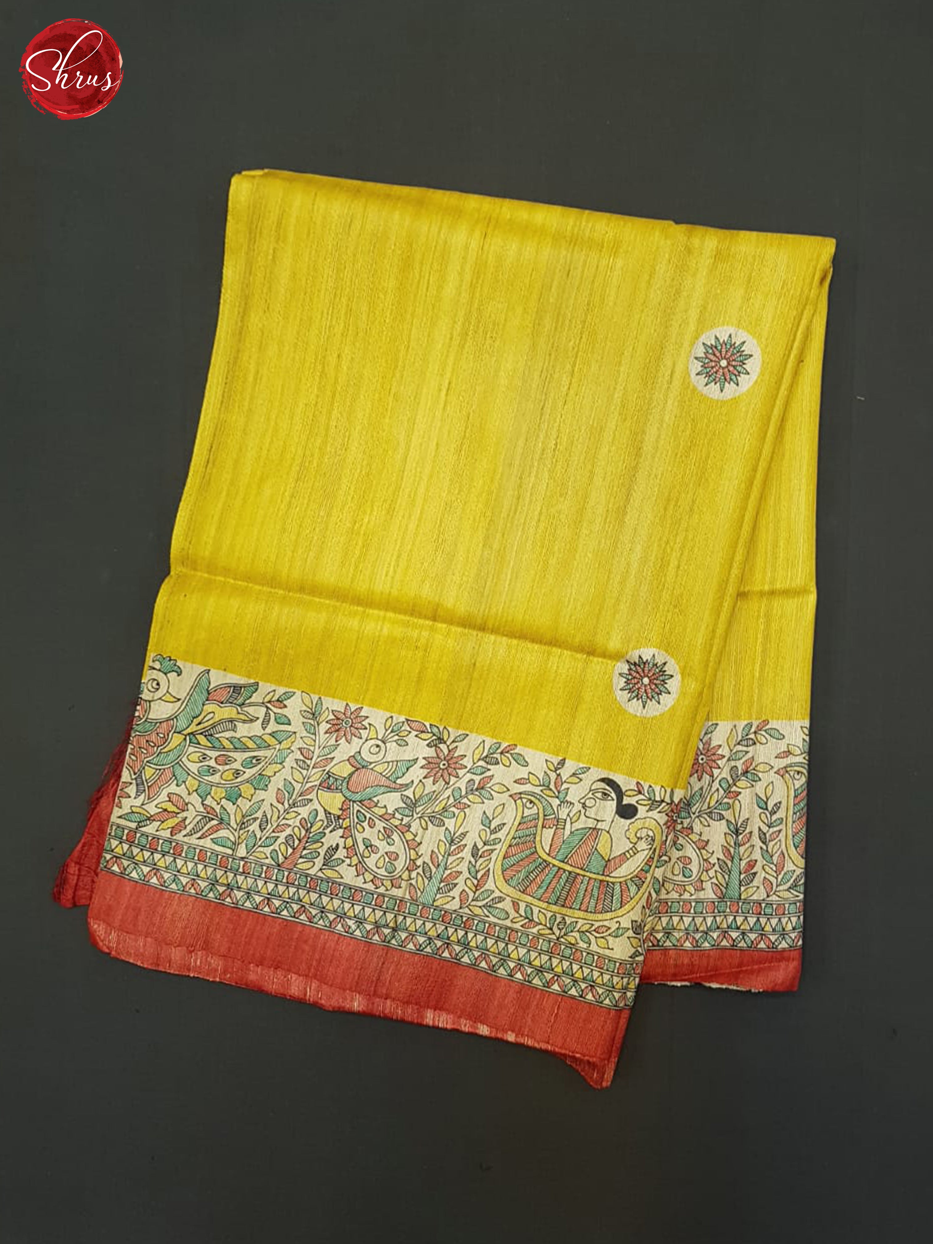 Yellow & Red- Gicha Silk Saree - Shop on ShrusEternity.com