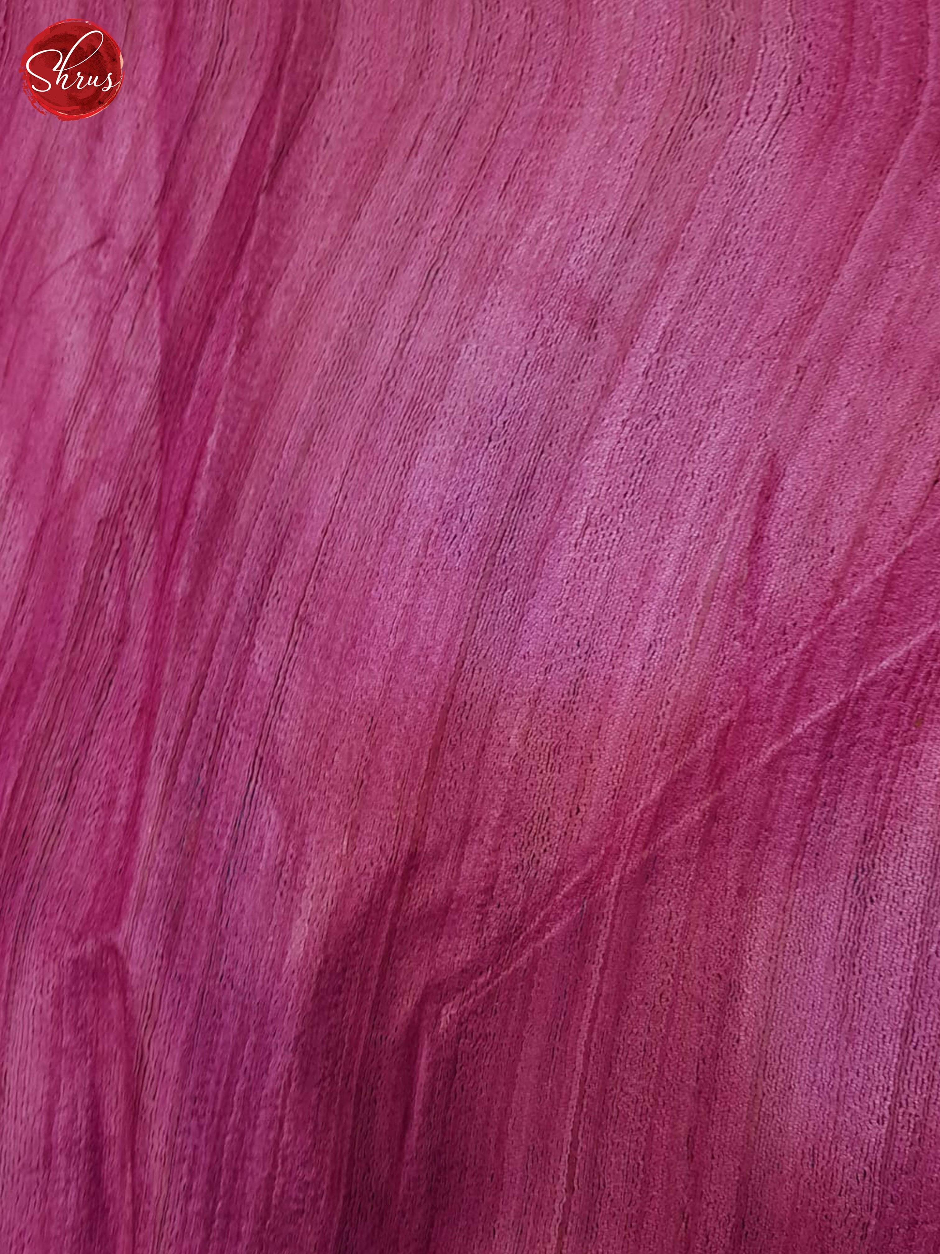 Blue & Pink - Gicha Silk Saree-2