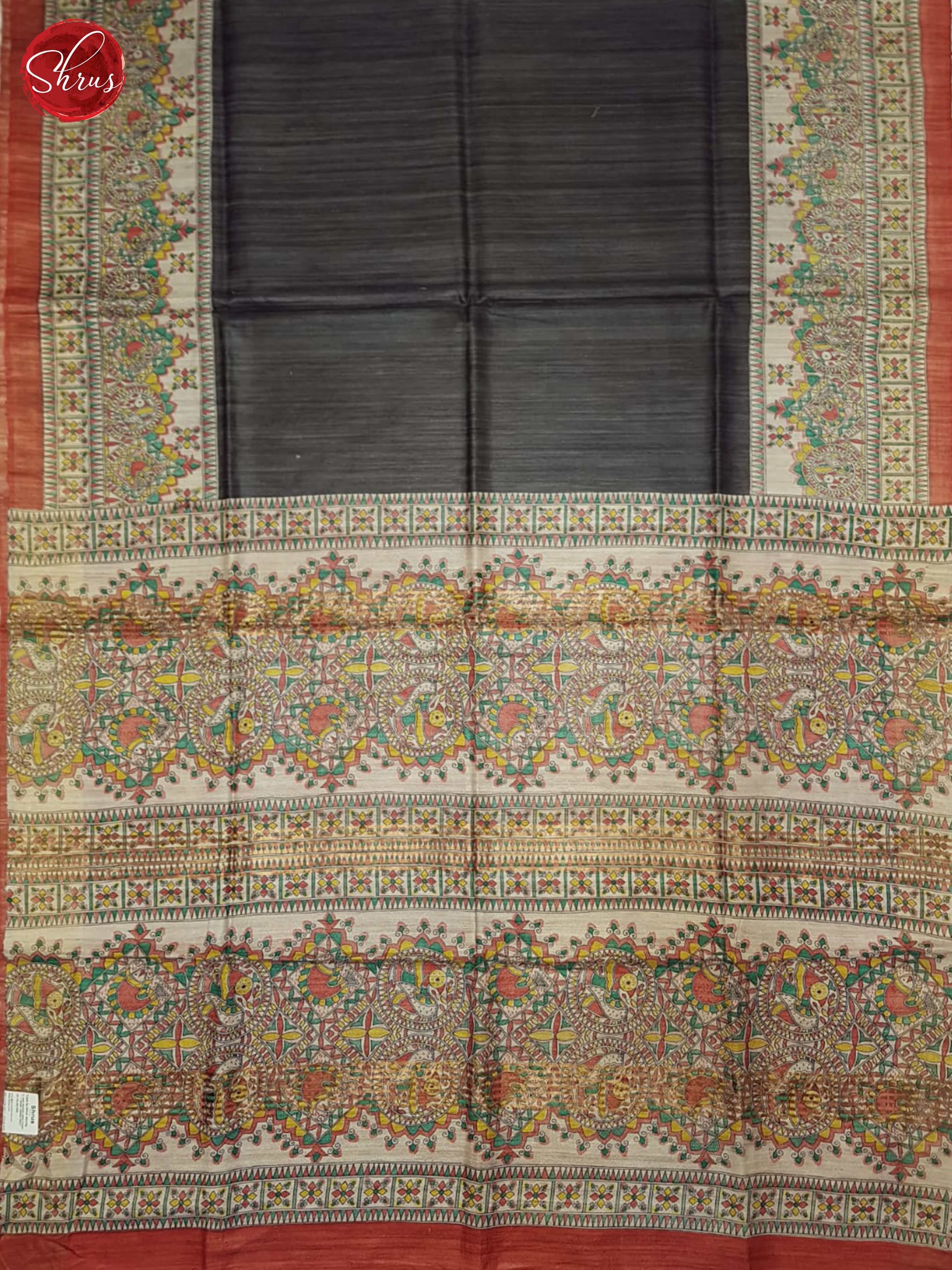 Egg plant Grey & Red - Gicha Silk Saree - Shop on ShrusEternity.com