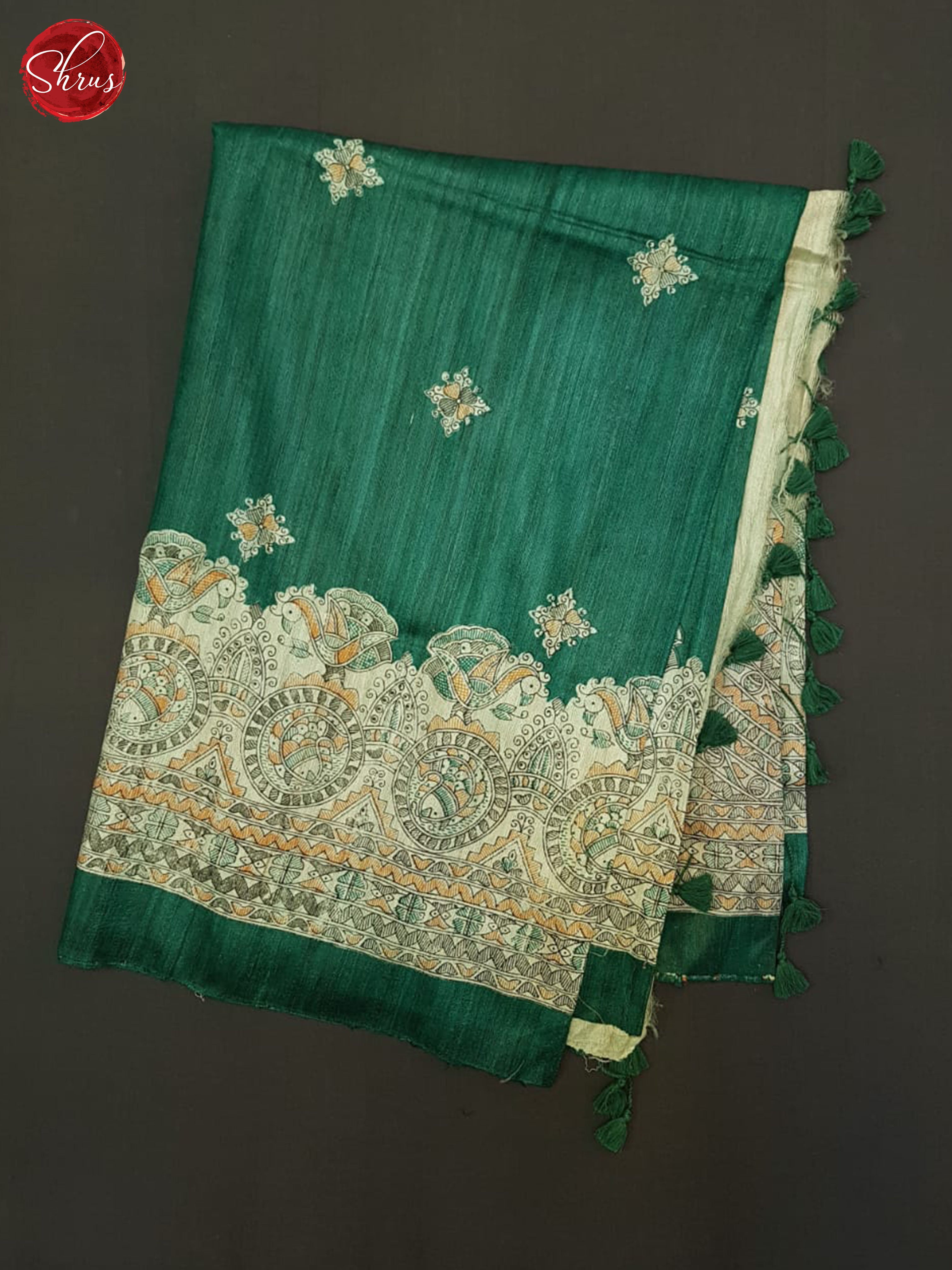 Green & Orange - Gicha Silk Saree - Shop on ShrusEternity.com