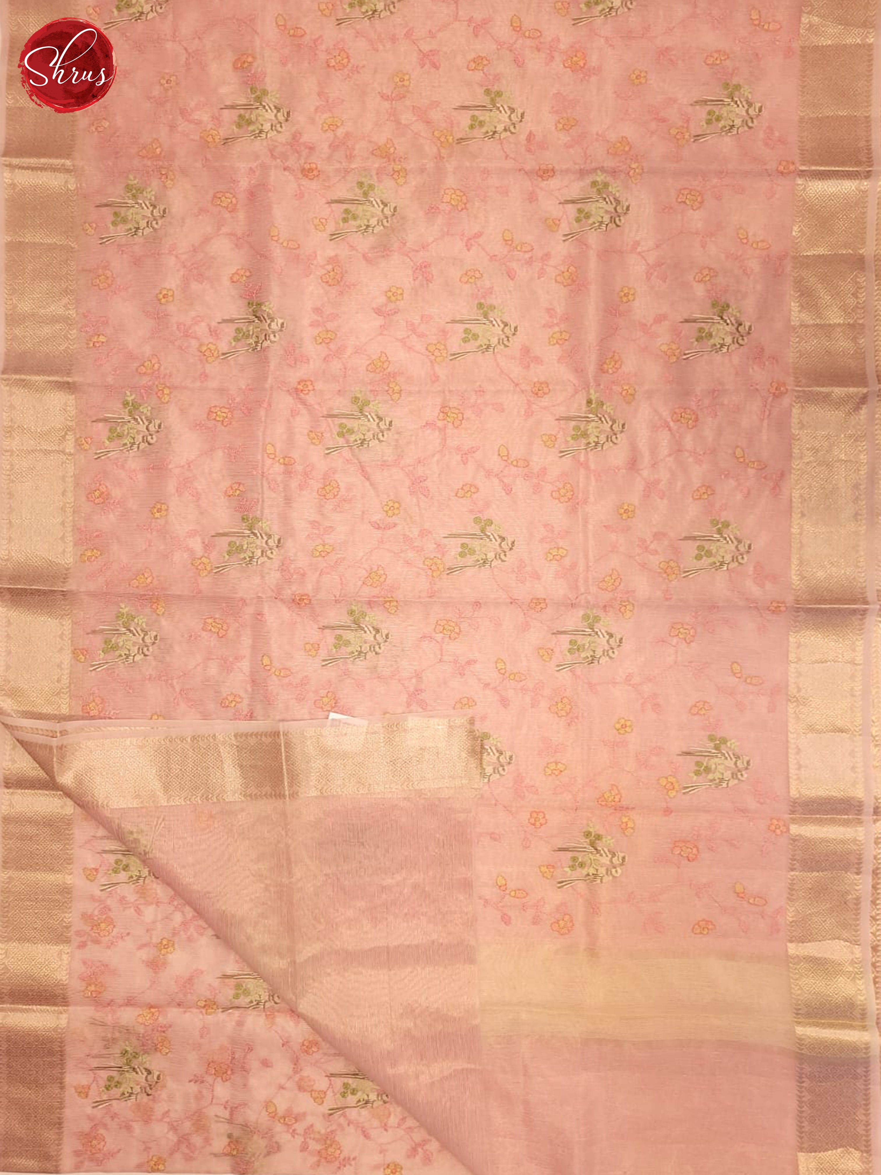 Light Pink(Single Tone) - Semi tissue Saree - Shop on ShrusEternity.com