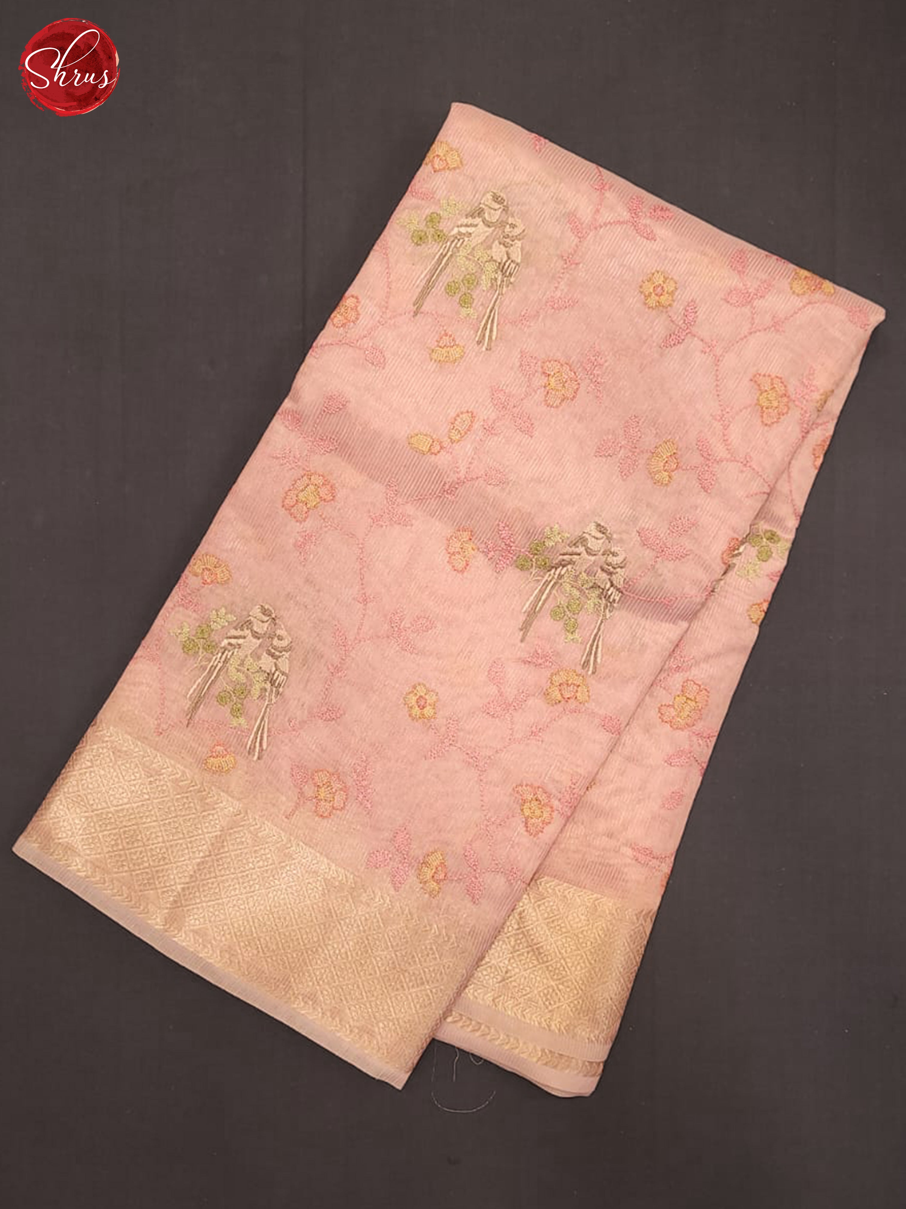 Light Pink(Single Tone) - Semi tissue Saree - Shop on ShrusEternity.com