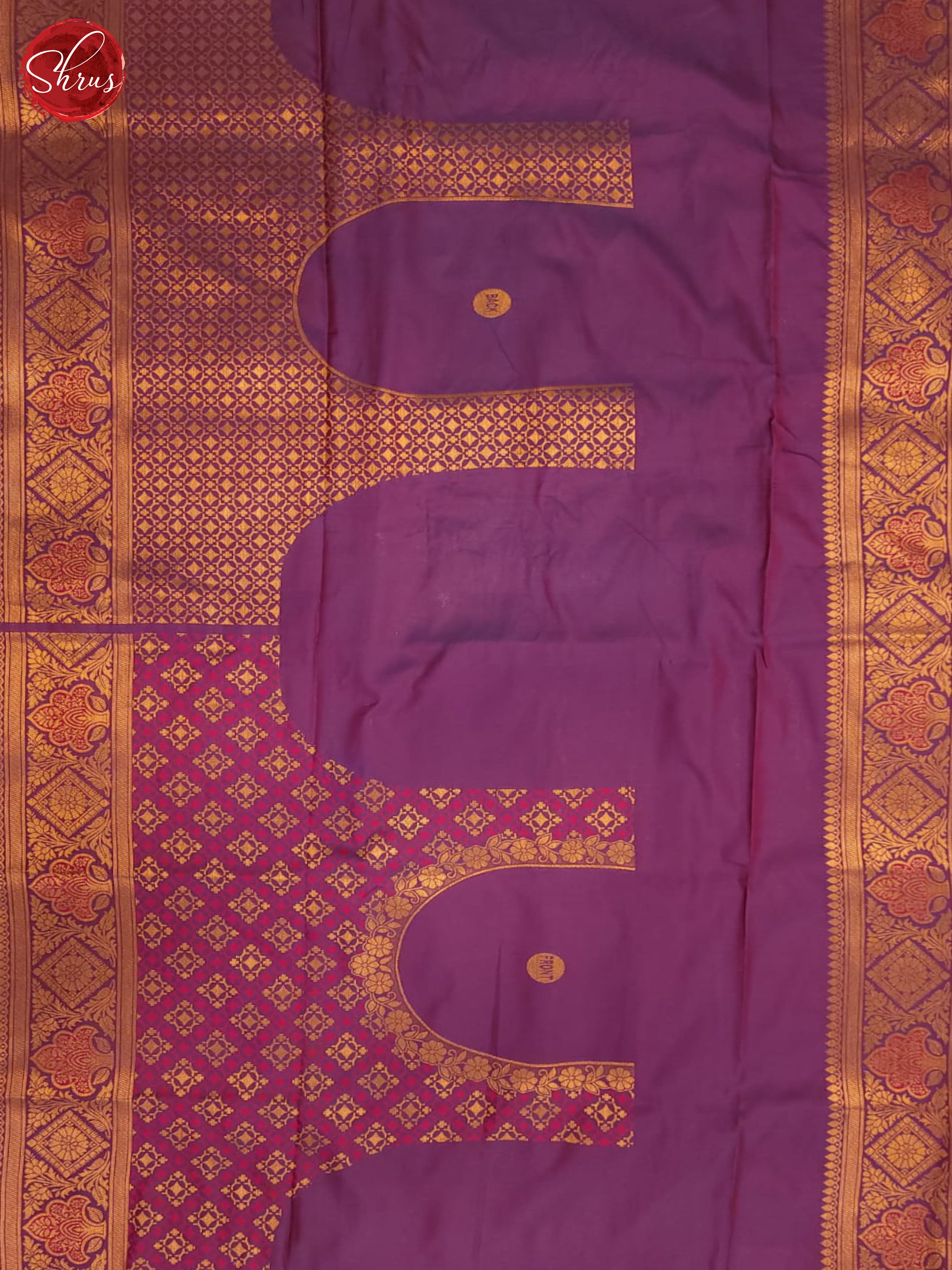 Pink(Single Tone) - Semi Kanchipuram Saree - Shop on ShrusEternity.com