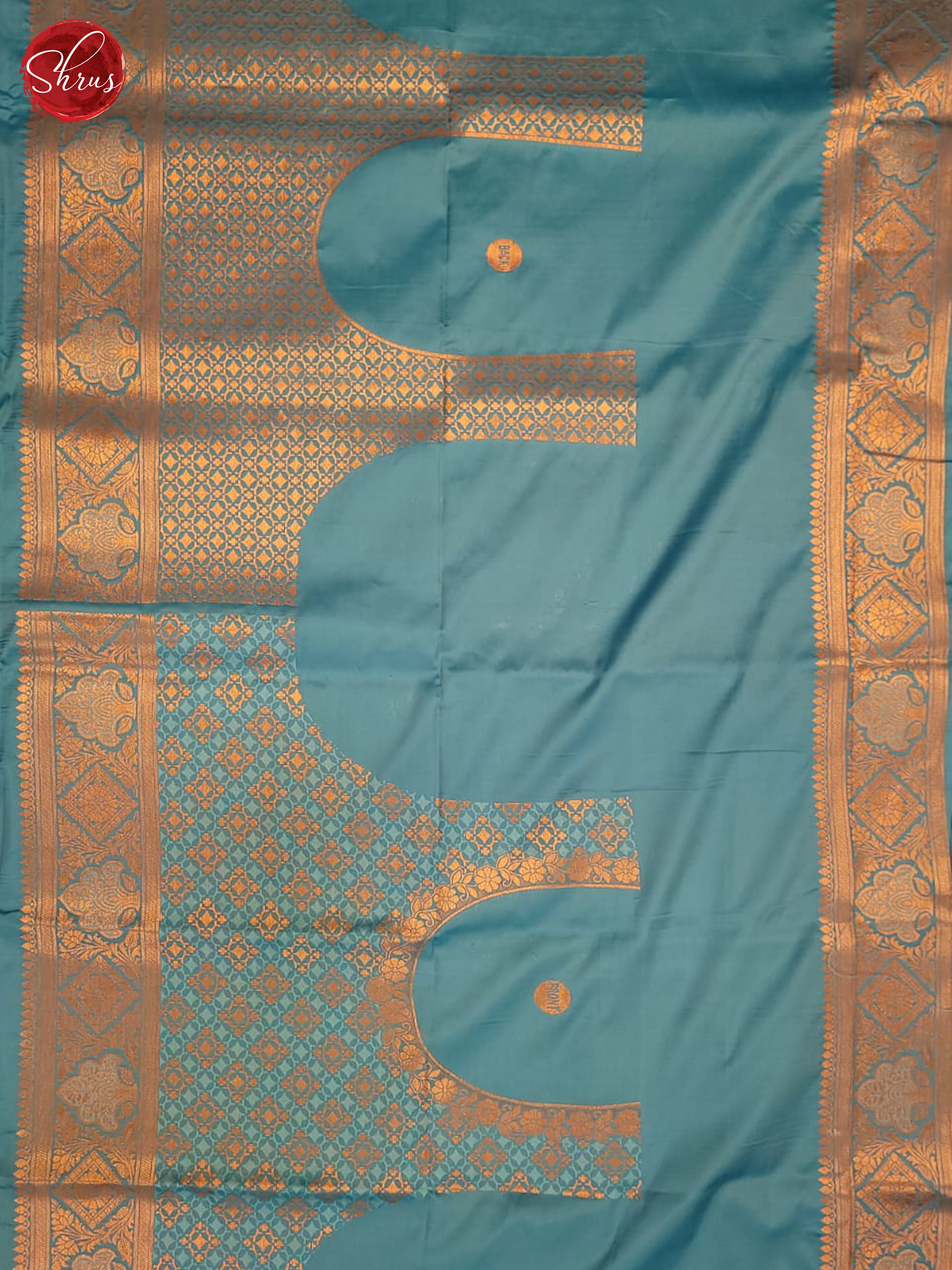 Blue (Single Tone) - Semi Kanchipuram Saree - Shop on ShrusEternity.com
