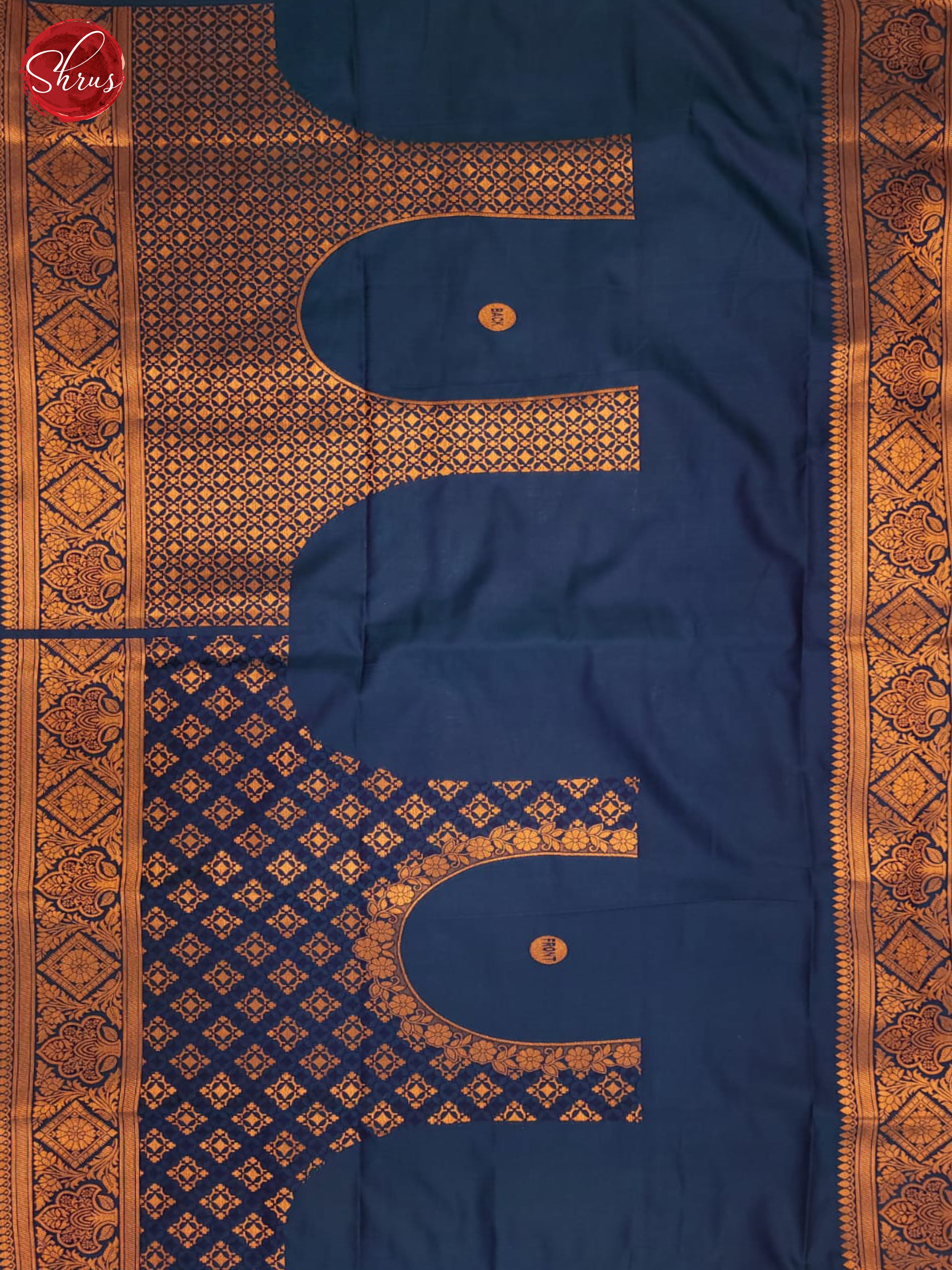 Blue(Single Tone) - Semi Kanchipuram Saree - Shop on ShrusEternity.com