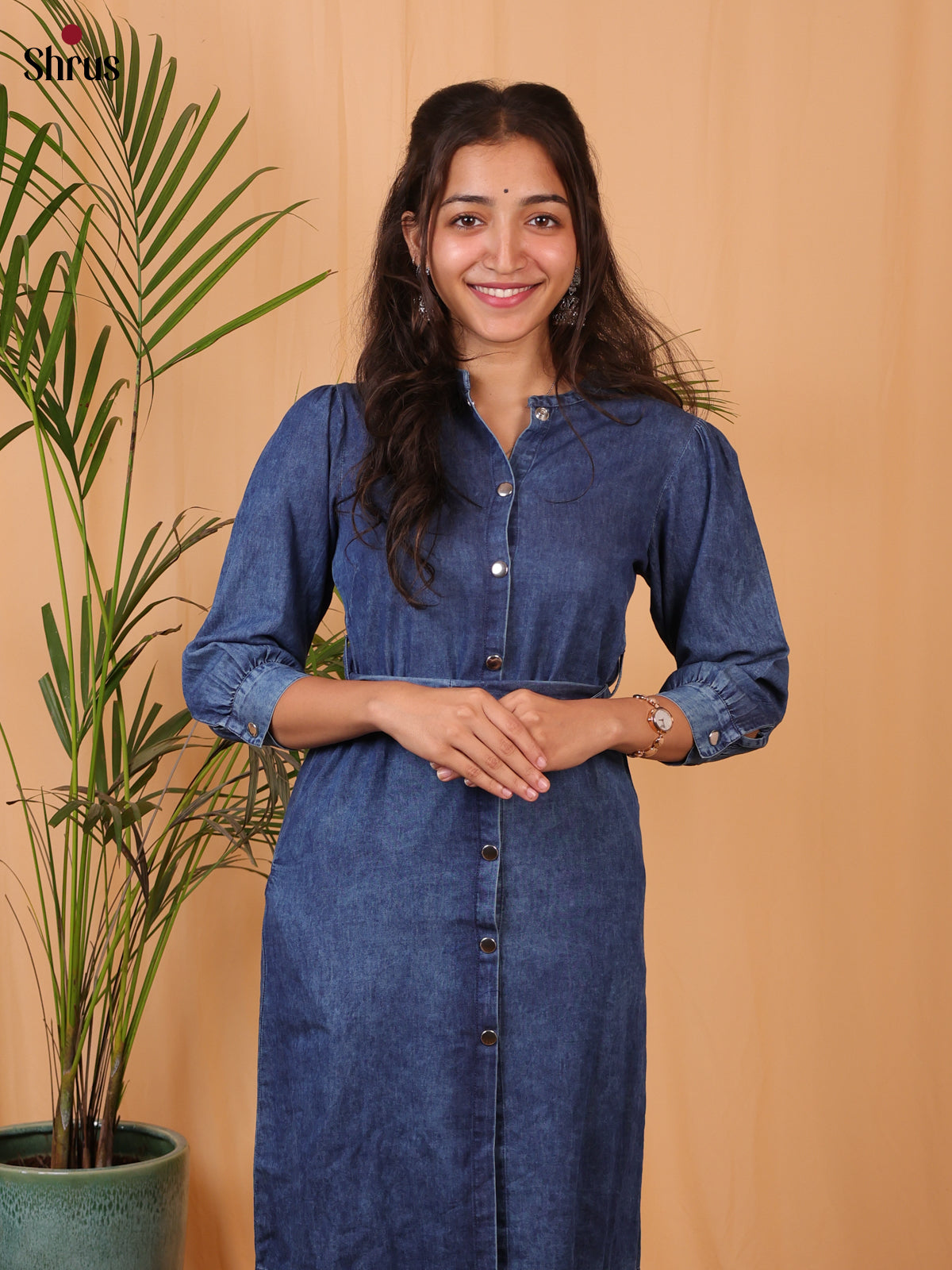 Blue- Readymade kurti - Shop on ShrusEternity.com