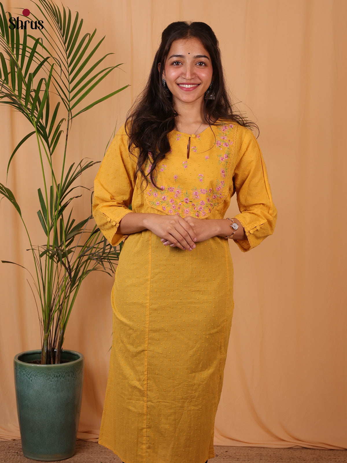 Mustard - Readymade Kurti - Shop on ShrusEternity.com