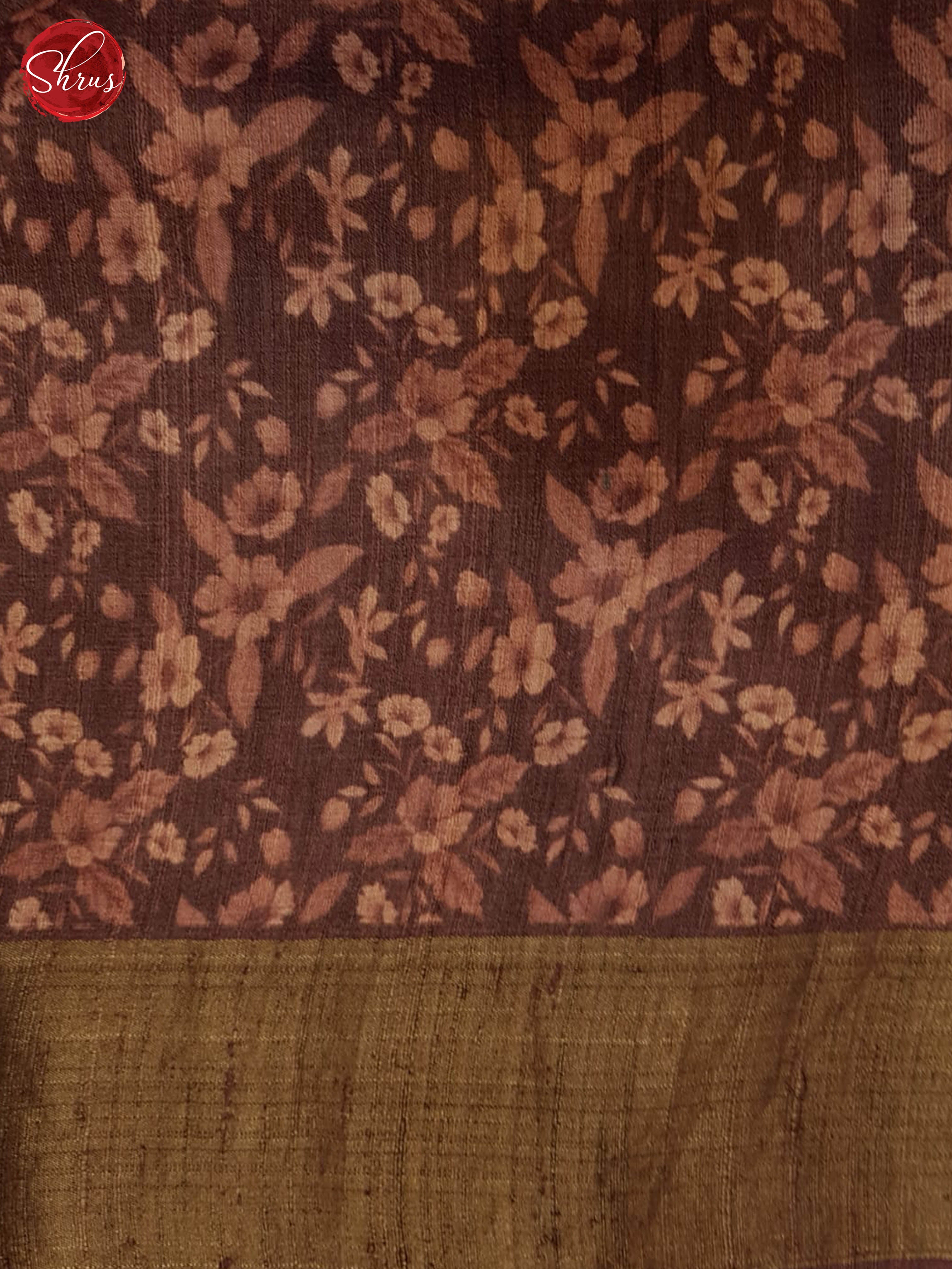 Brown(Single Tone)- Tussar Silk Saree-3