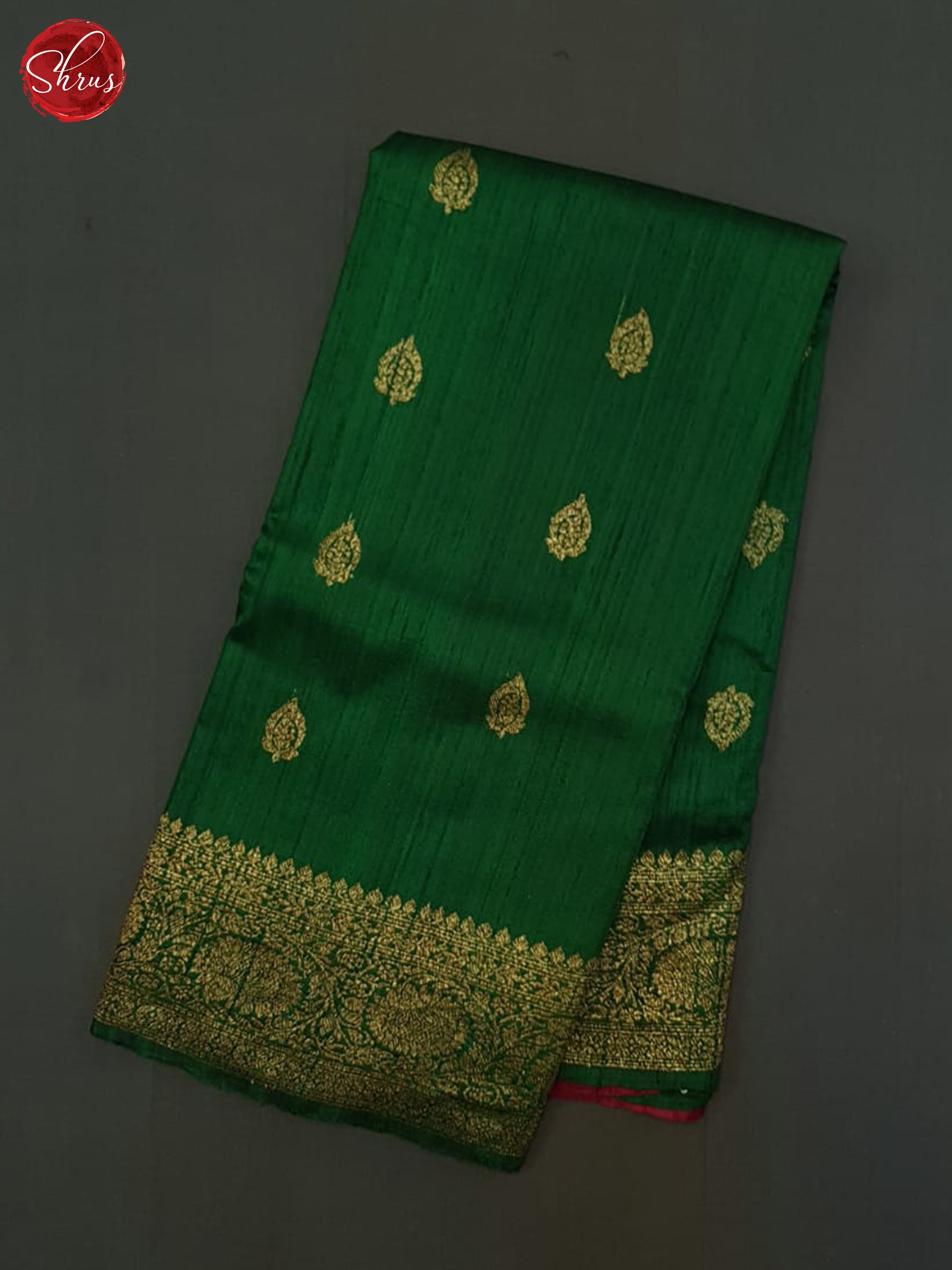Green & Pink - Dupion Saree - Shop on ShrusEternity.com