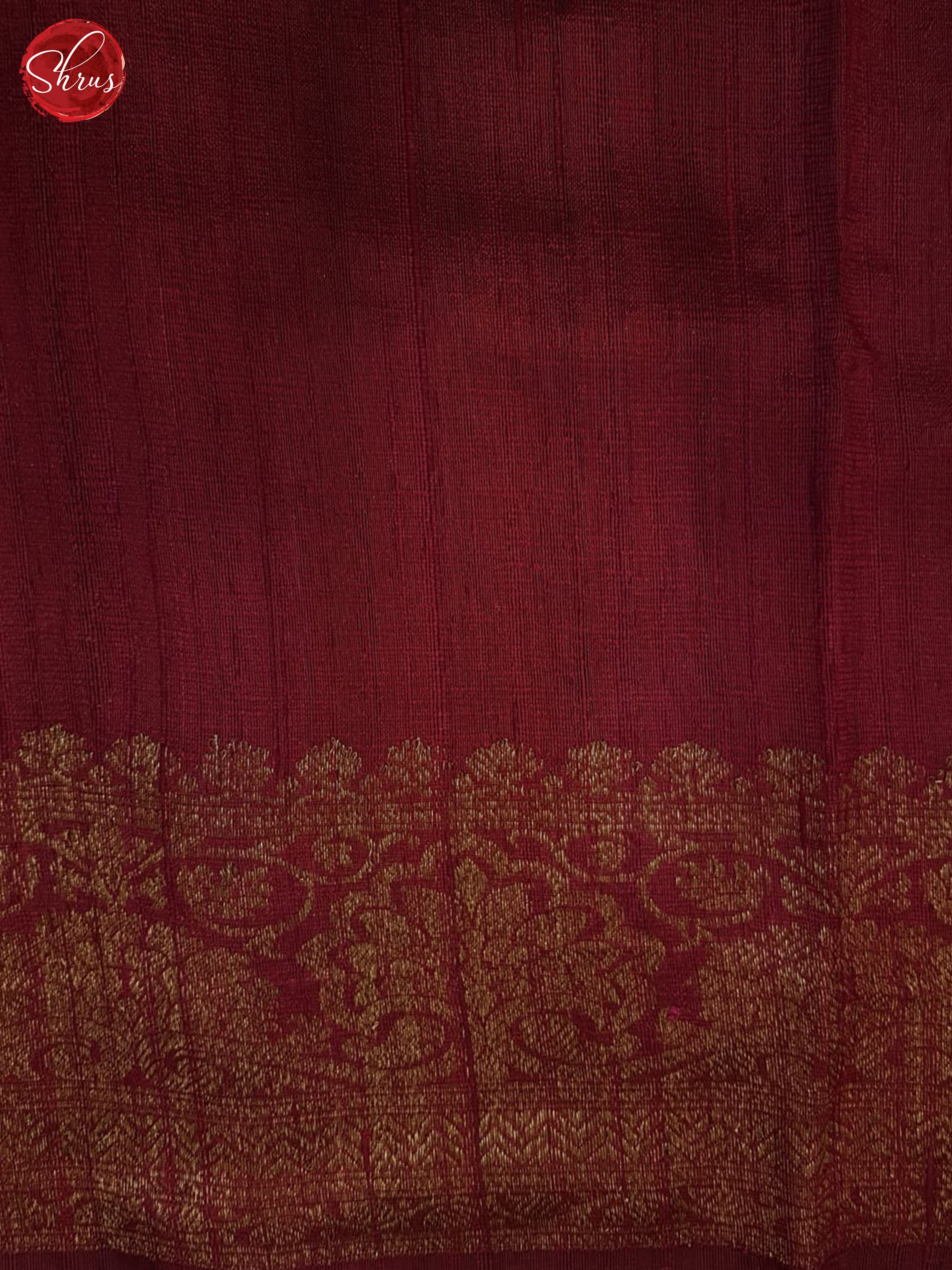 Green & Maroon - Dupion Saree - Shop on ShrusEternity.com