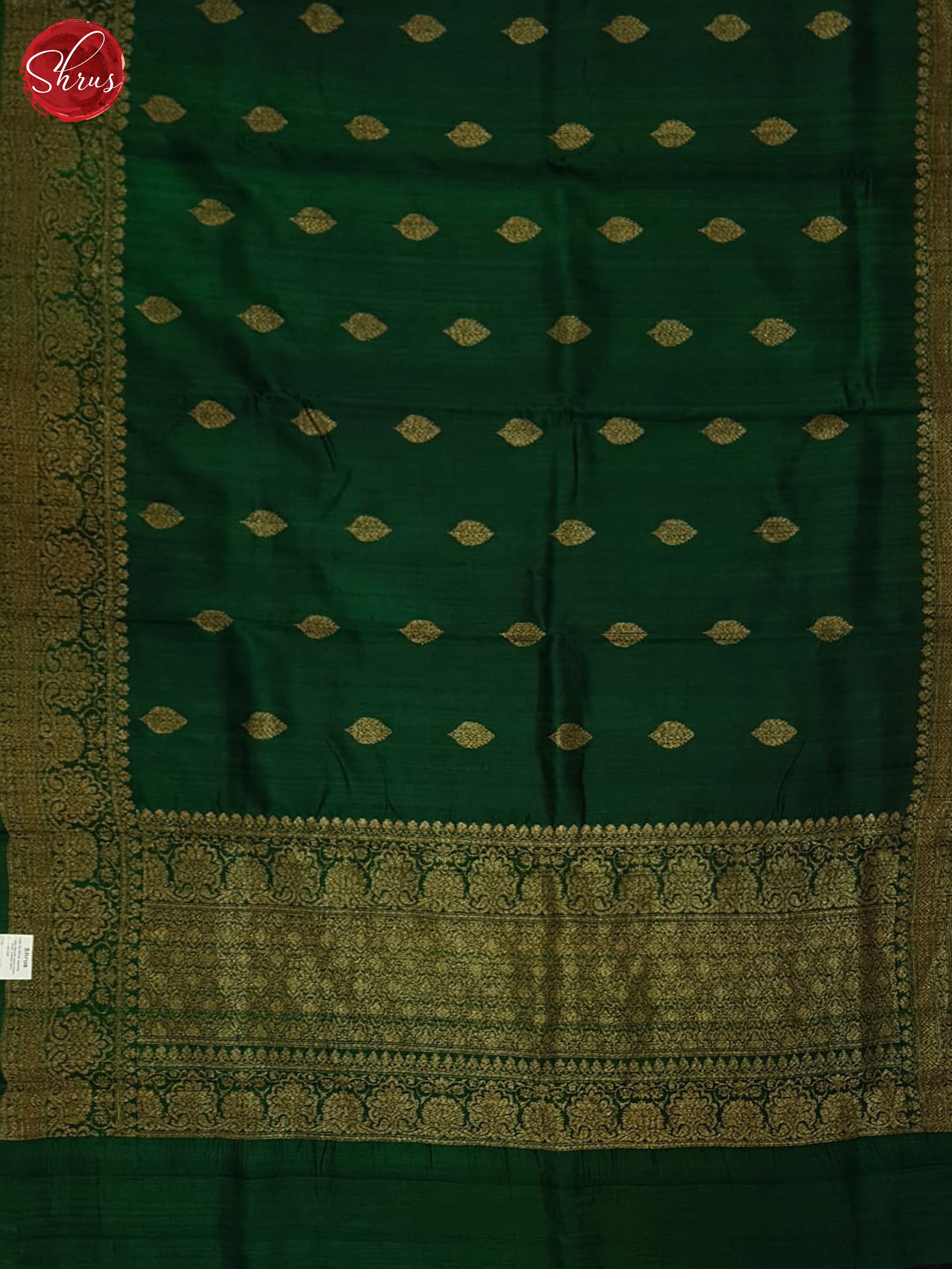 Green & Maroon - Dupion Saree - Shop on ShrusEternity.com