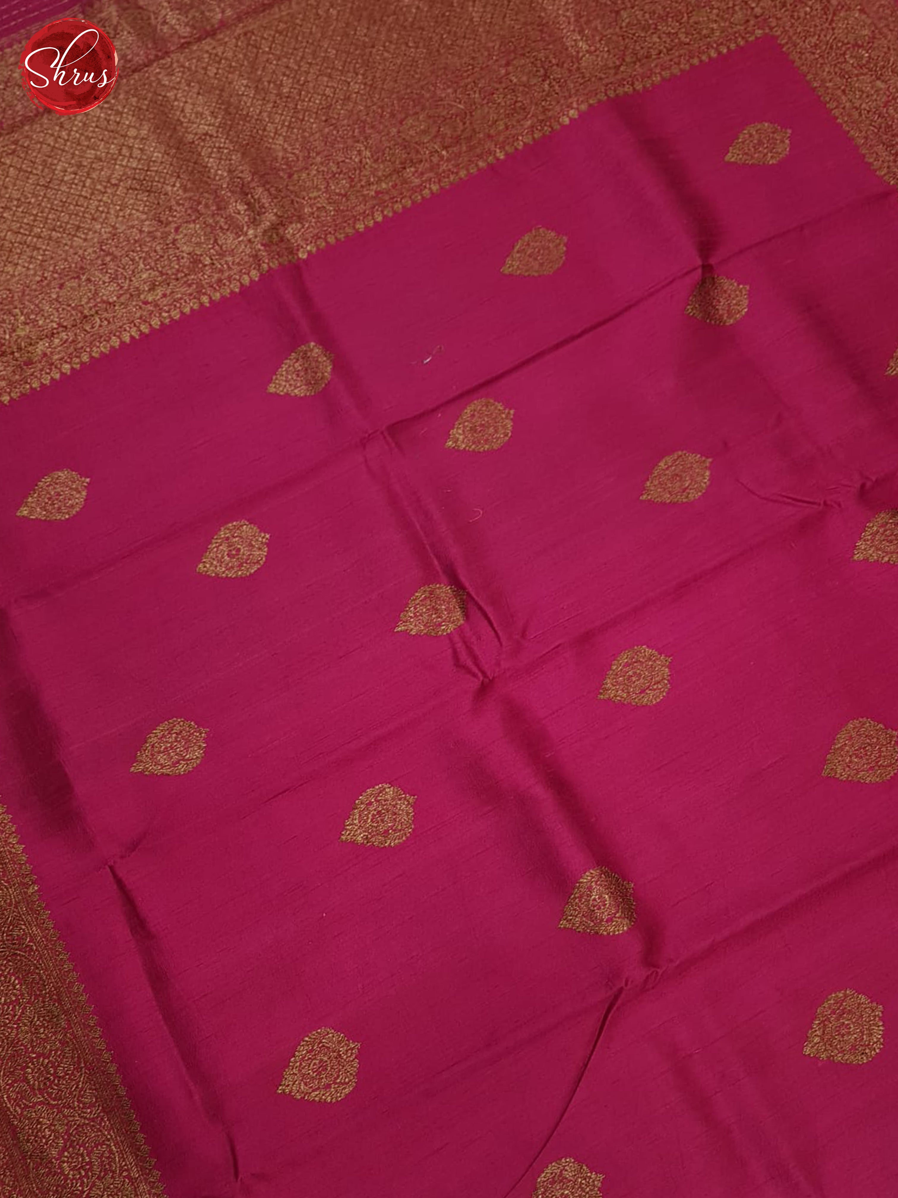 Pink & Green- Dupion Saree - Shop on ShrusEternity.com