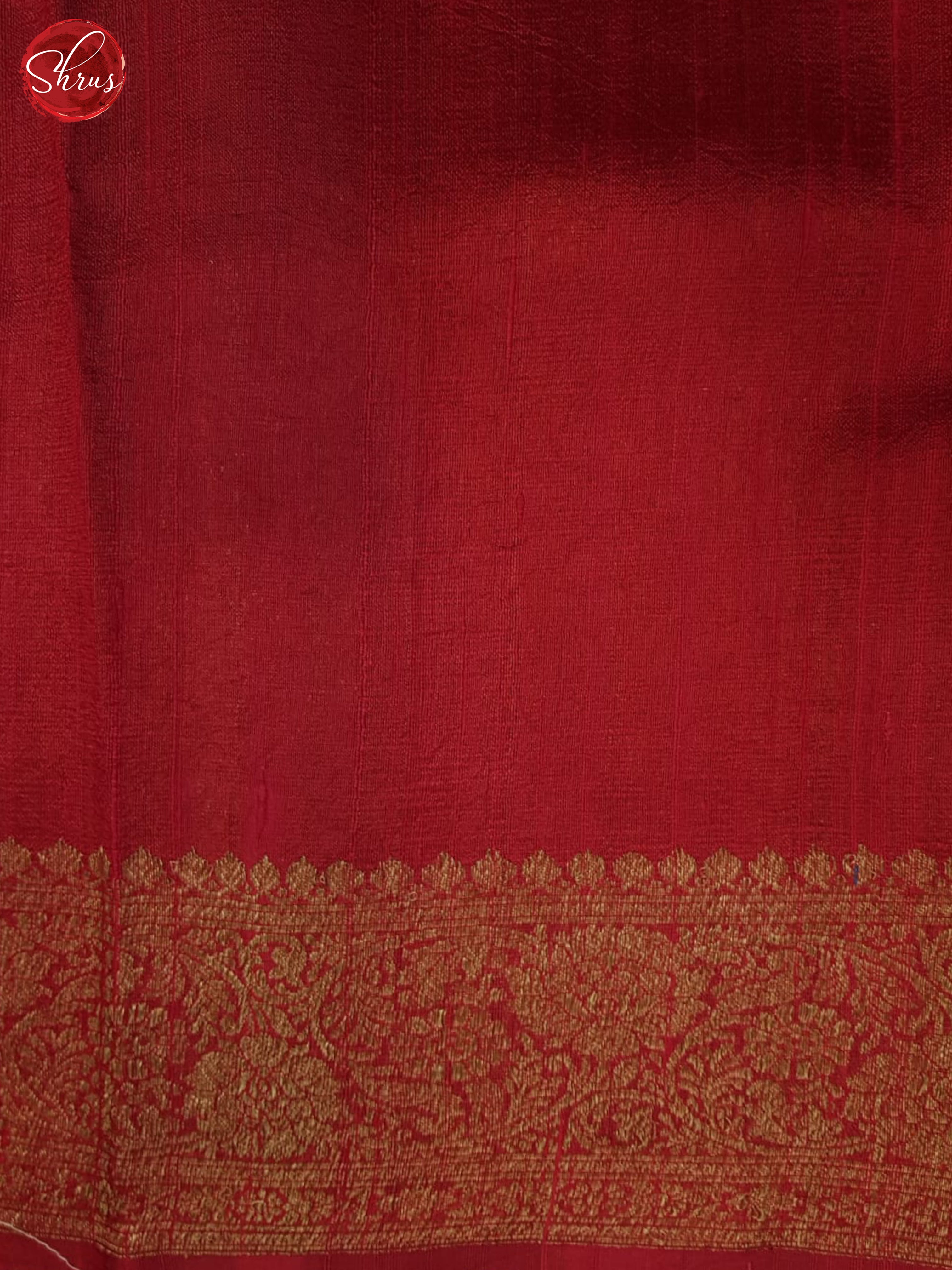 Mustard & Red - Dupion Saree - Shop on ShrusEternity.com
