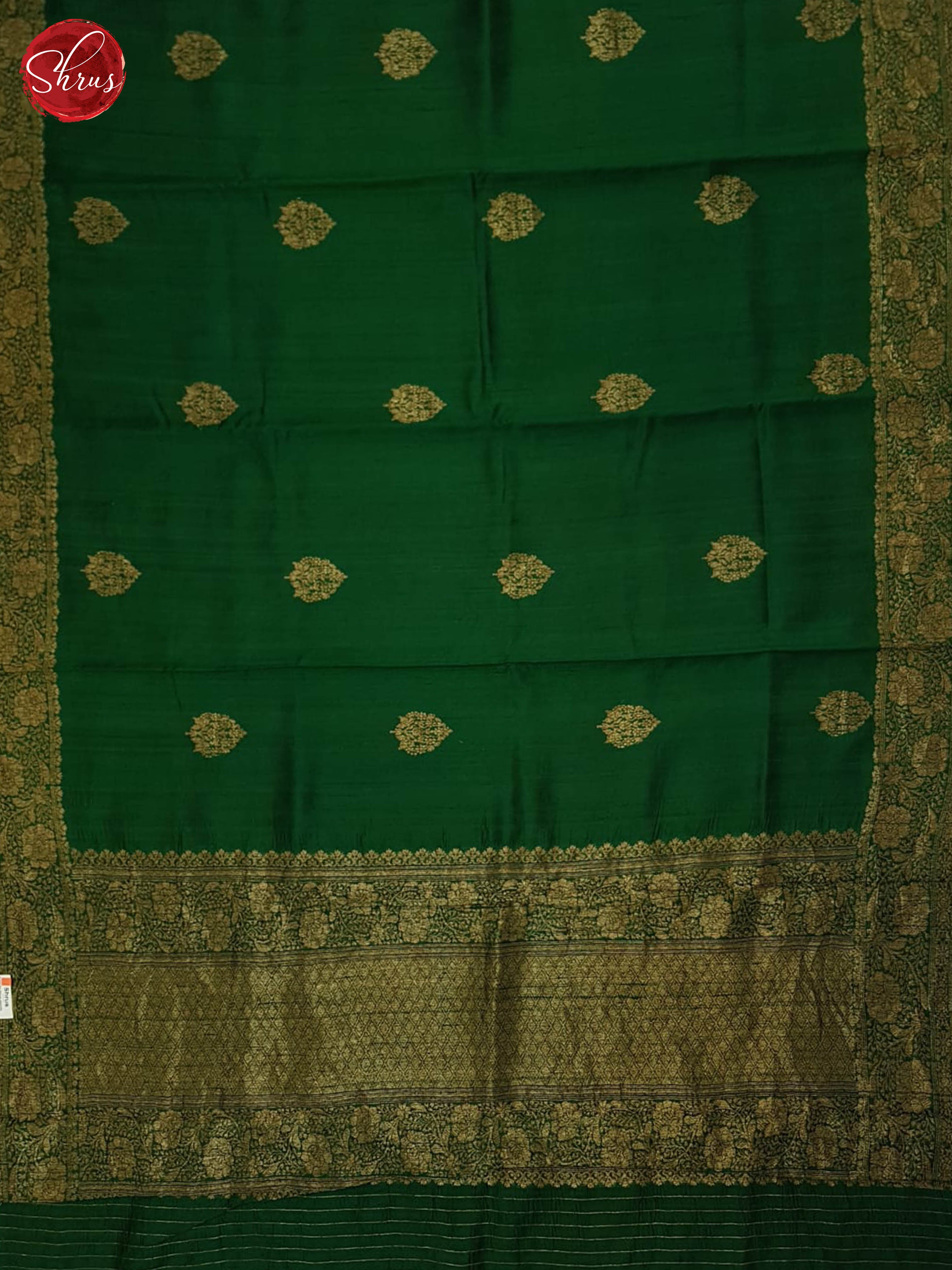 Green And Red - Dupion Silk Saree - Shop on ShrusEternity.com