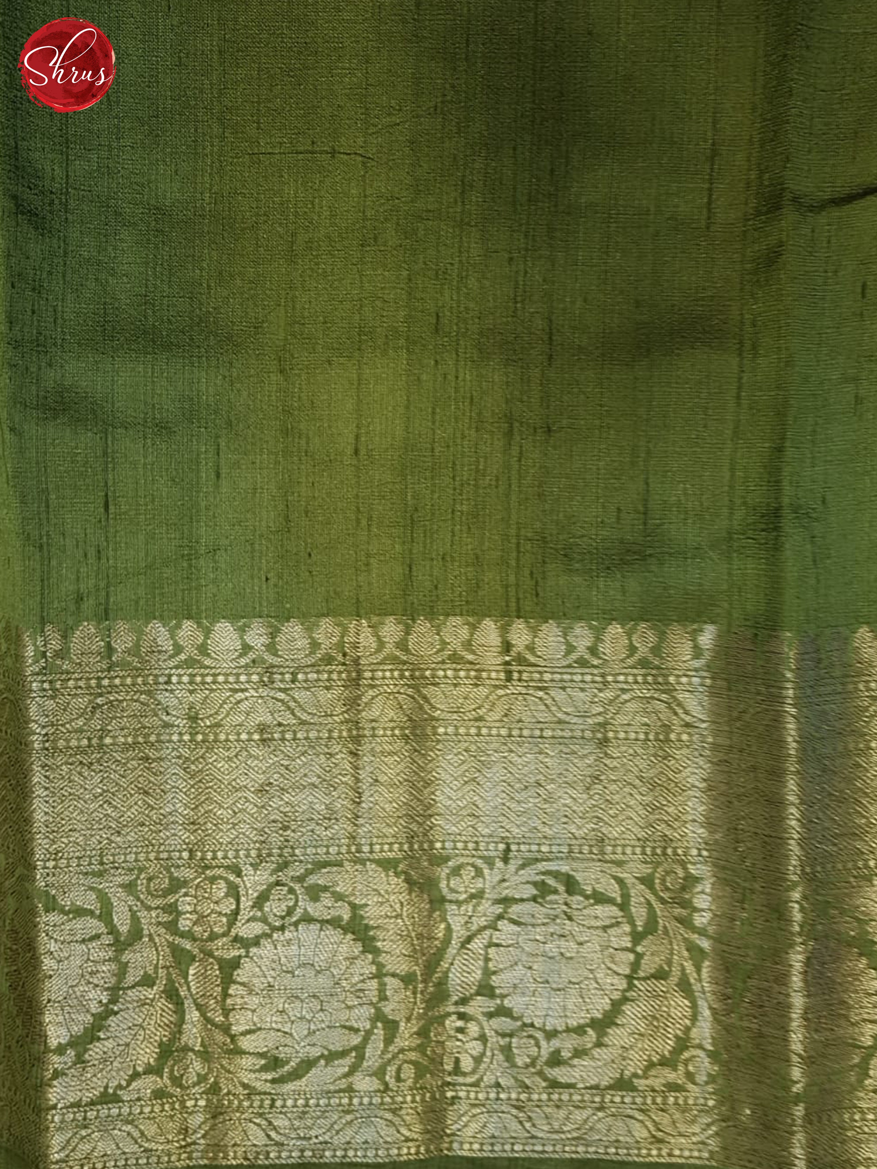 Green(Single Tone) - Dupion Saree - Shop on ShrusEternity.com