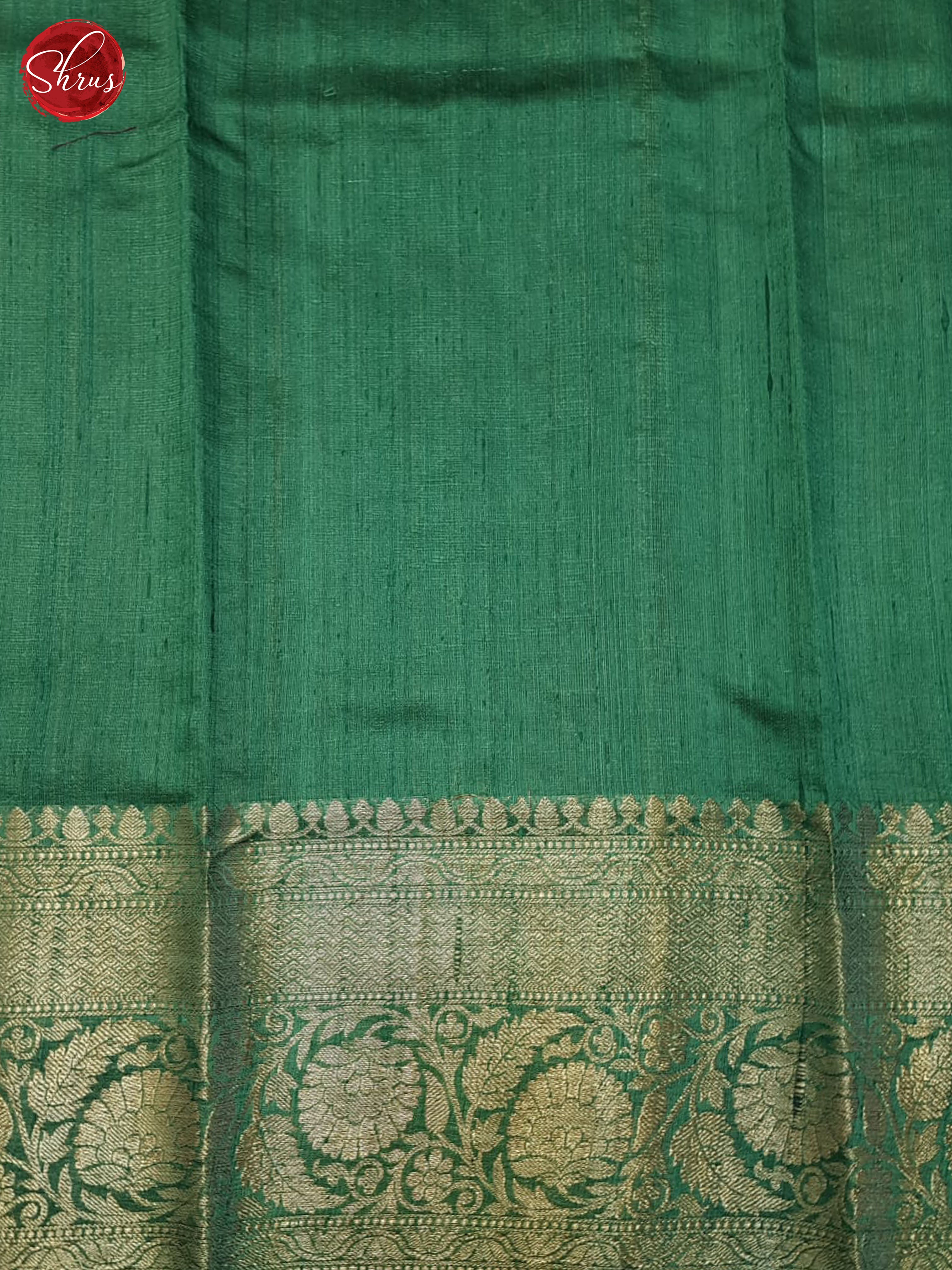 Teal Green(Single Tone)- Dupion Saree - Shop on ShrusEternity.com