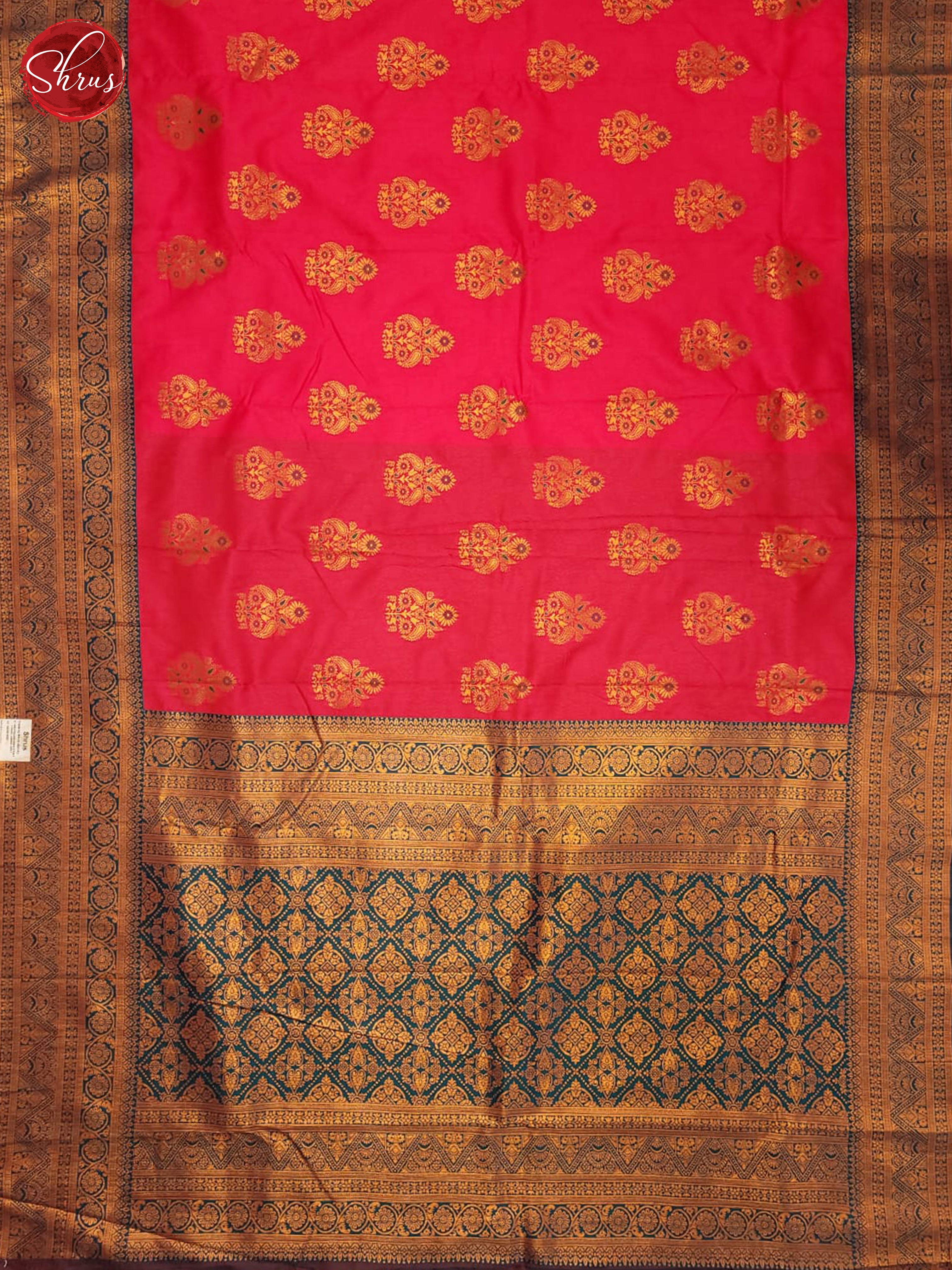 Pink & Blue - Semi Soft Silk Saree - Shop on ShrusEternity.com