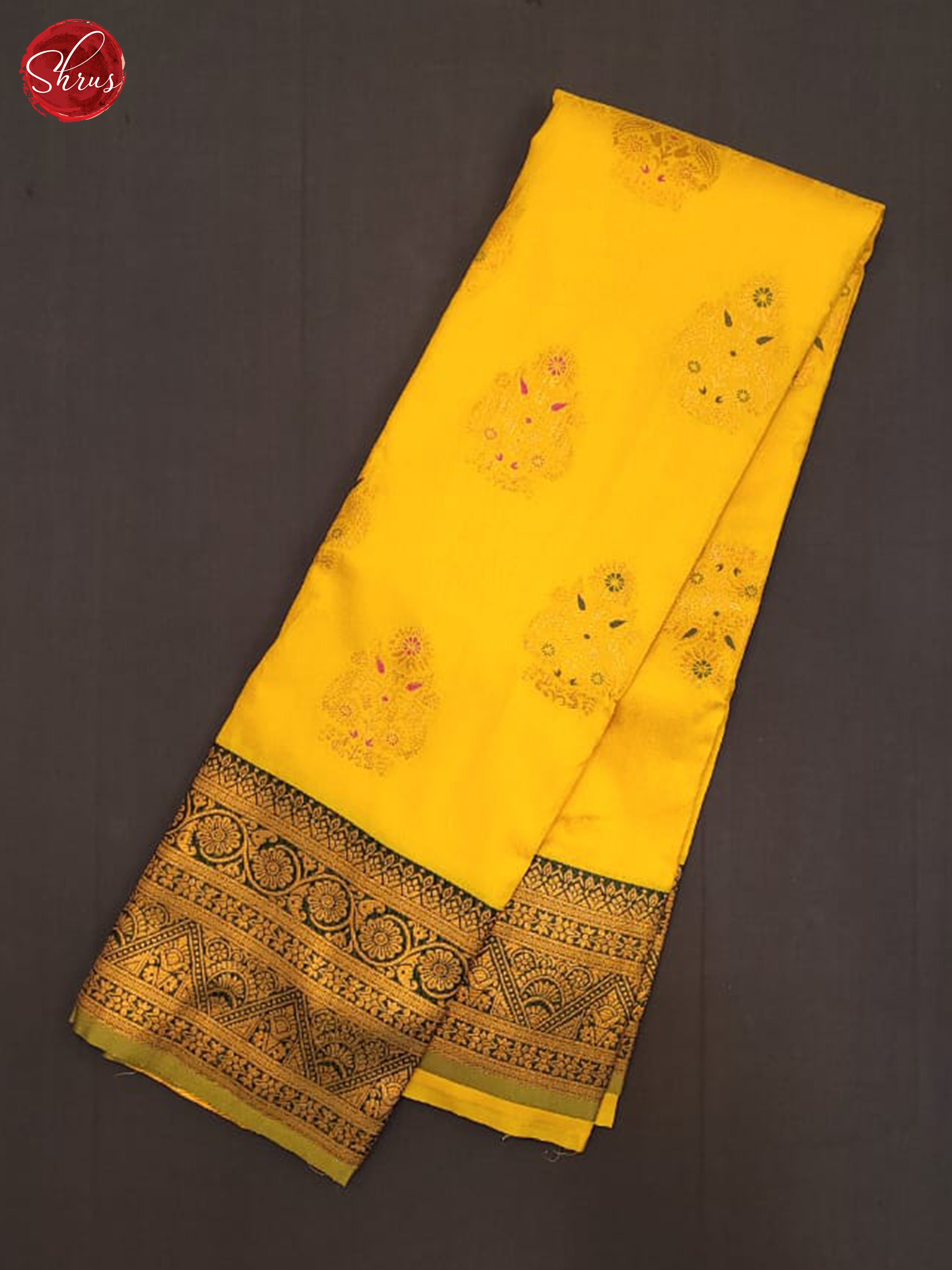 Yellow & Green- Semi Softsilk Saree - Shop on ShrusEternity.com