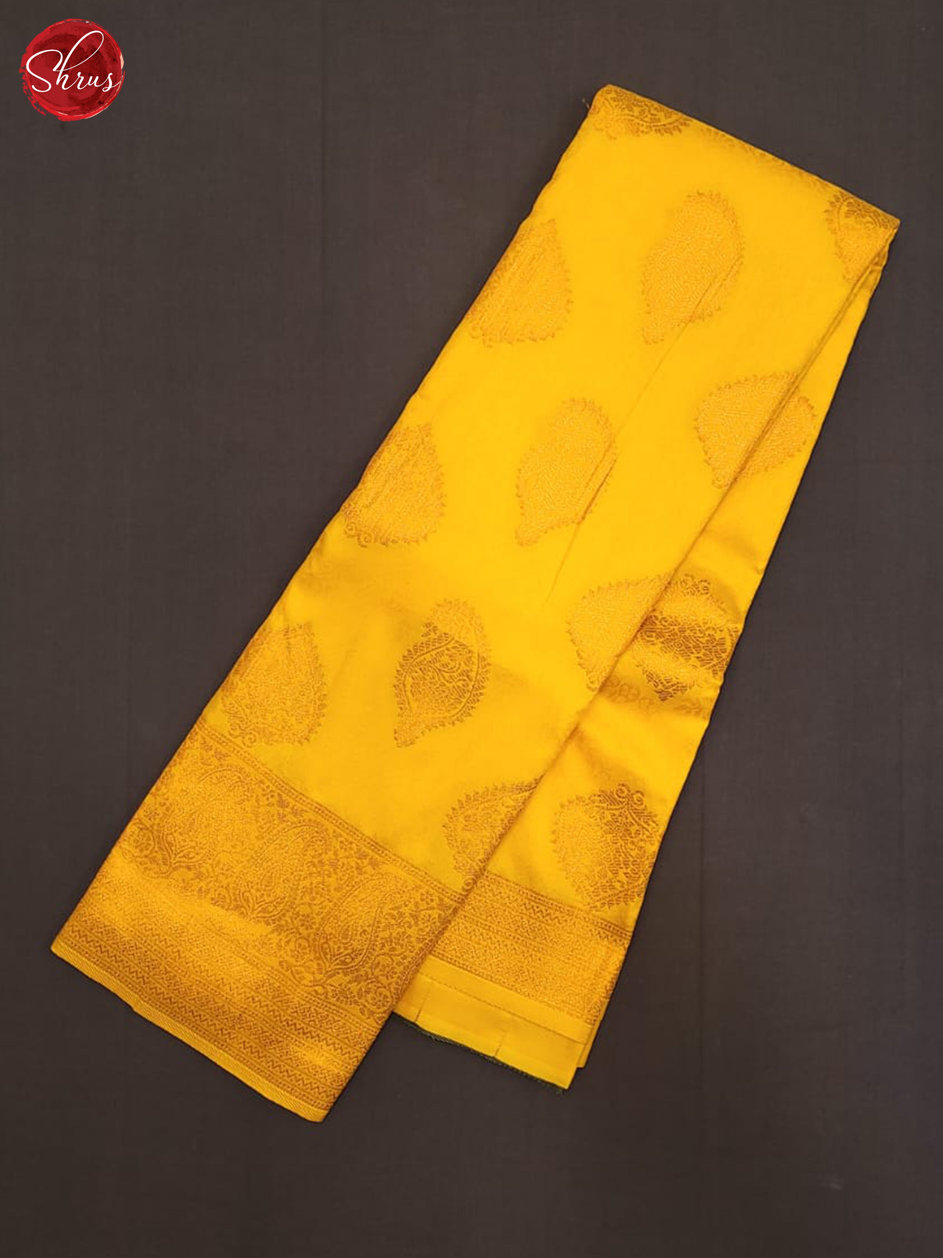 Yellow & Green - Semi Softsilk Saree - Shop on ShrusEternity.com