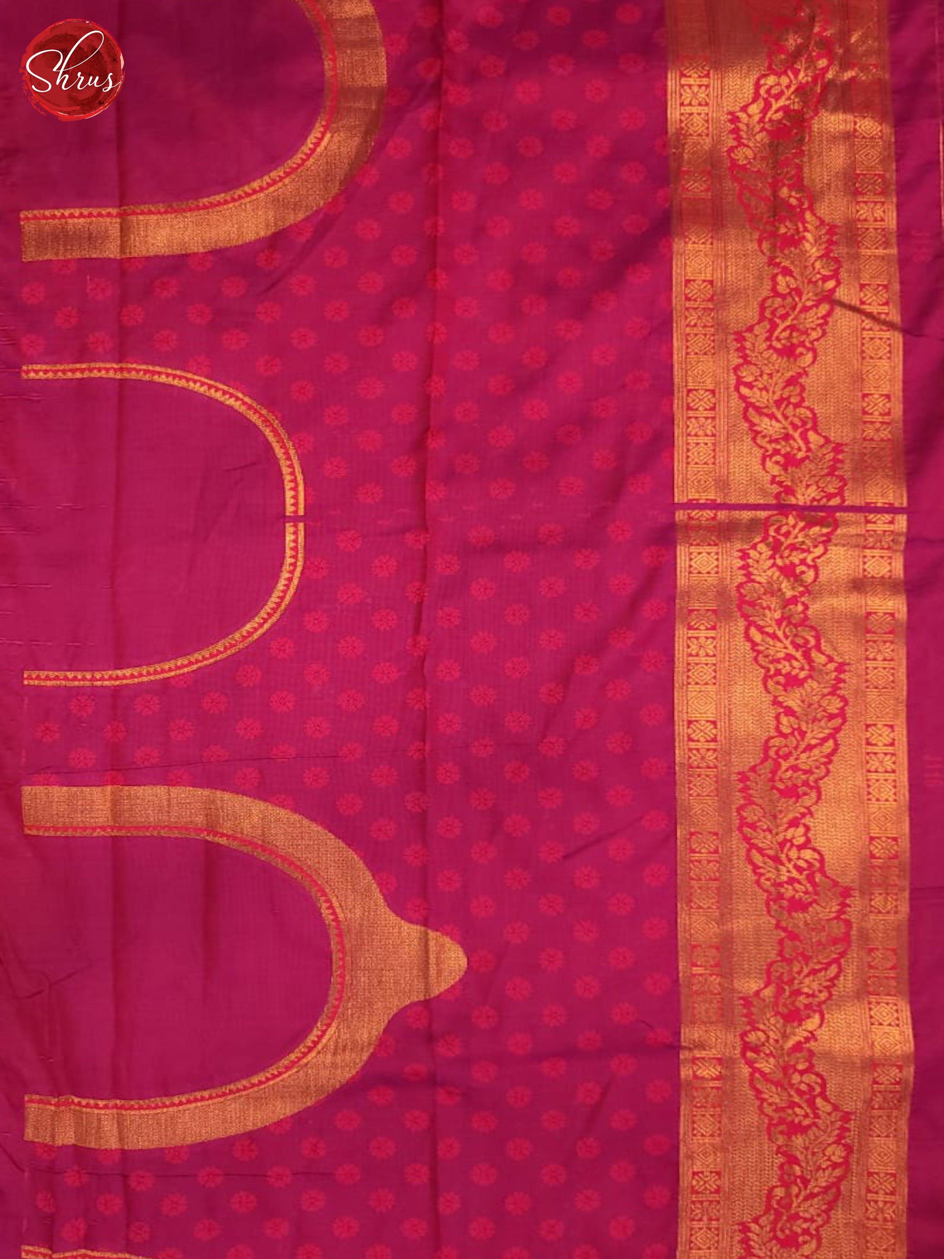 Blue & Pink - Semi Softsilk Saree - Shop on ShrusEternity.com