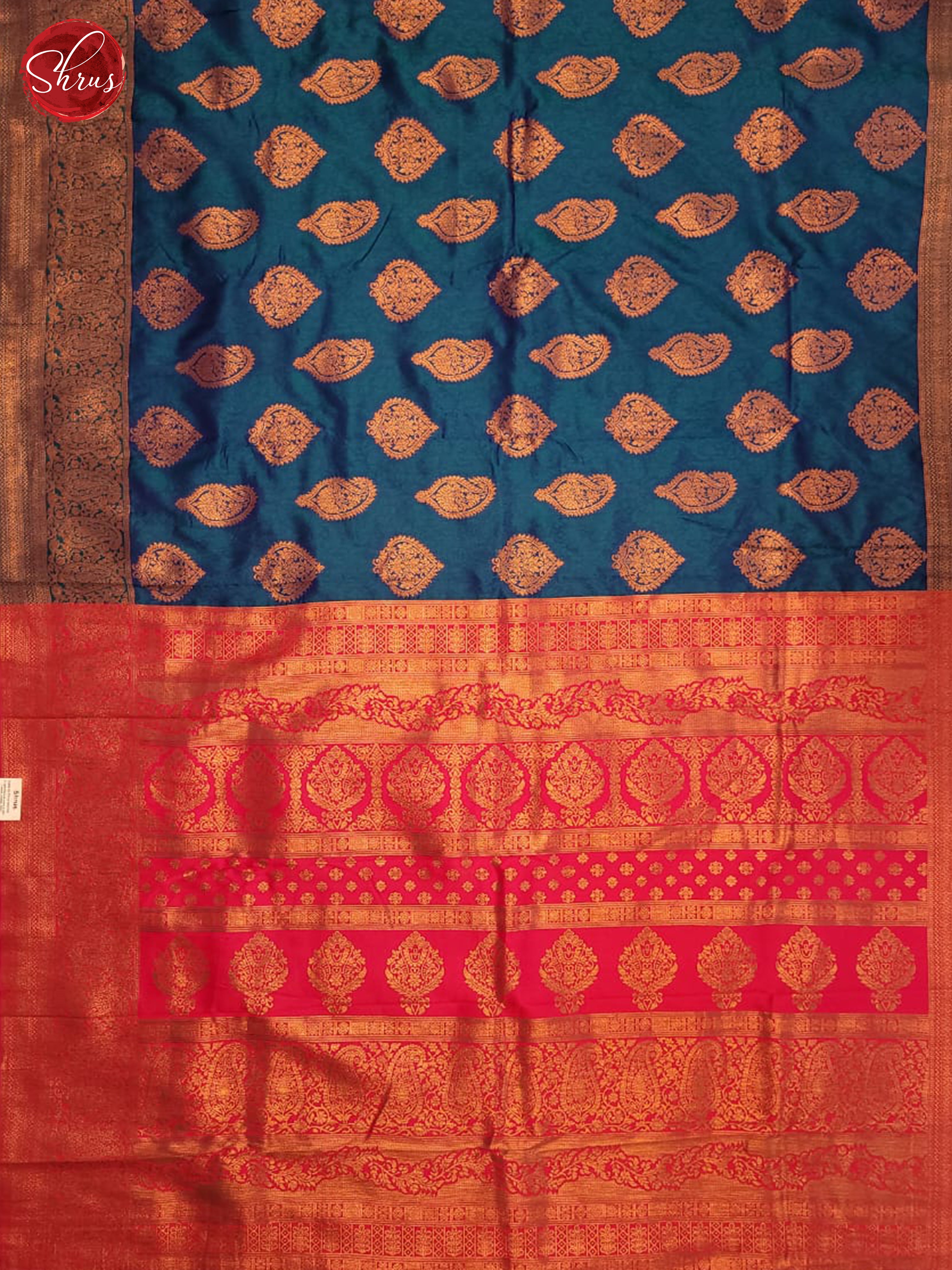 Blue & Pink - Semi Softsilk Saree - Shop on ShrusEternity.com