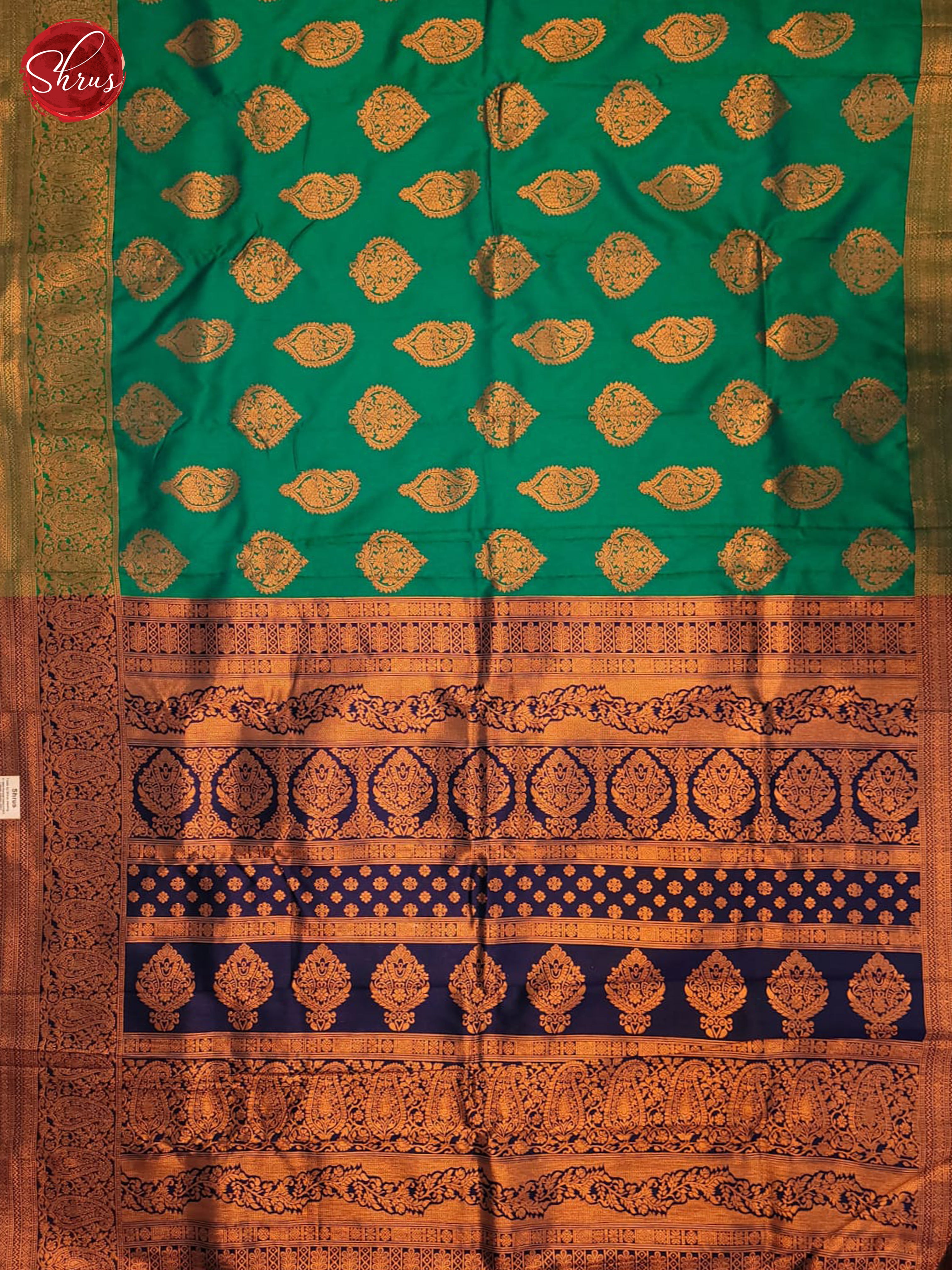 Green & Blue - Semi Soft silk Saree - Shop on ShrusEternity.com