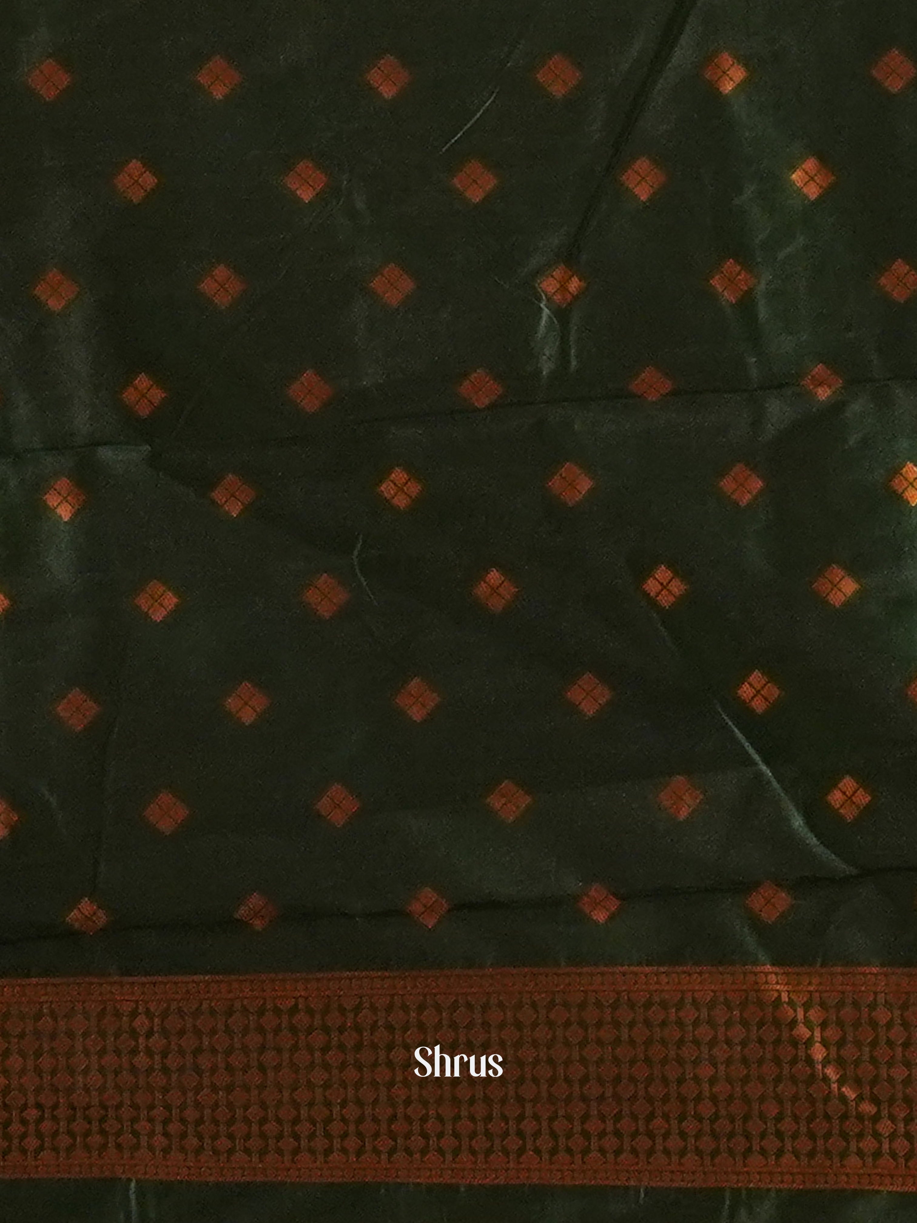 Grey & Green- Semi Softsilk Saree - Shop on ShrusEternity.com