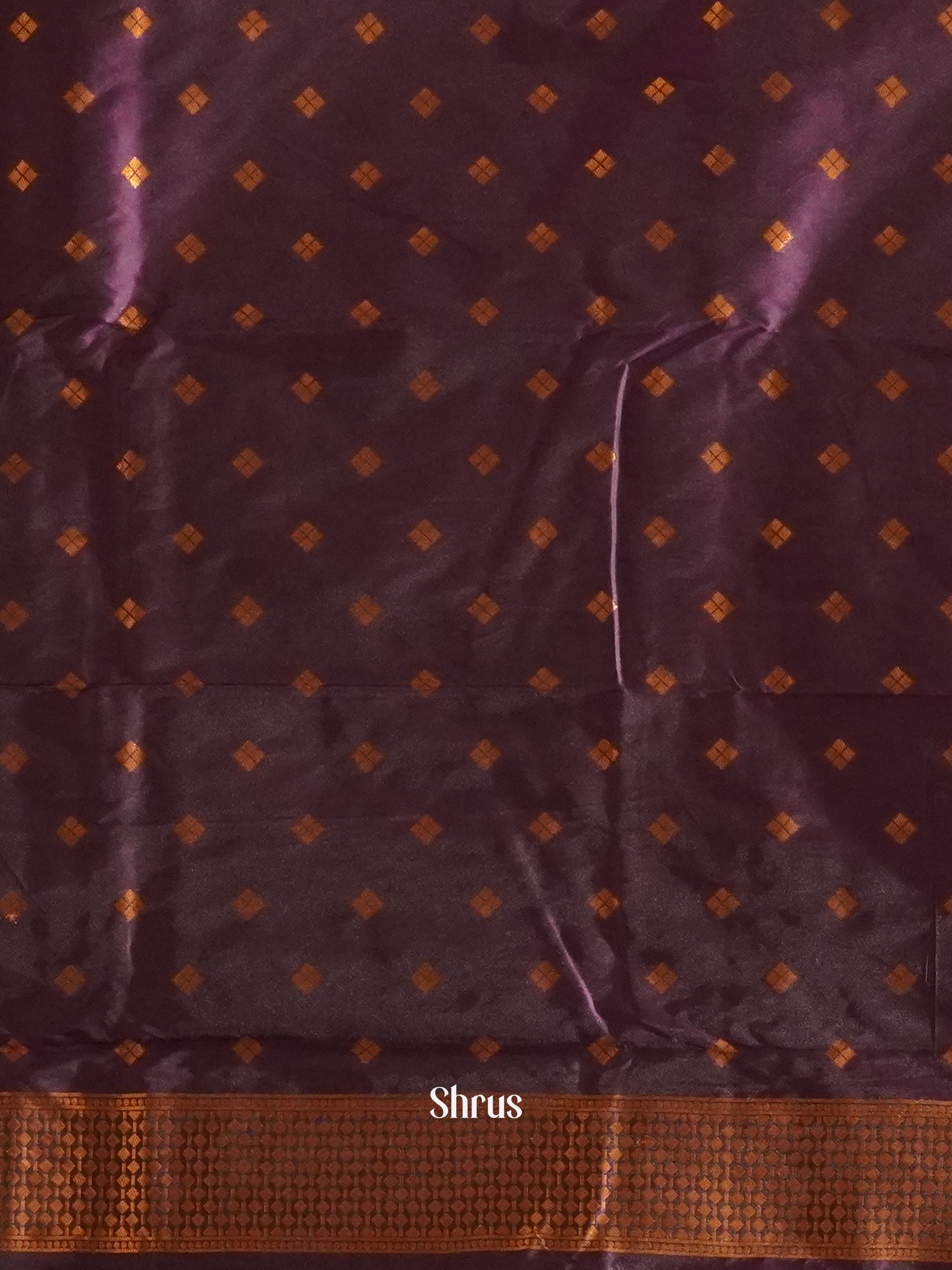 German Blue & Wine- Semi Softsilk Saree - Shop on ShrusEternity.com