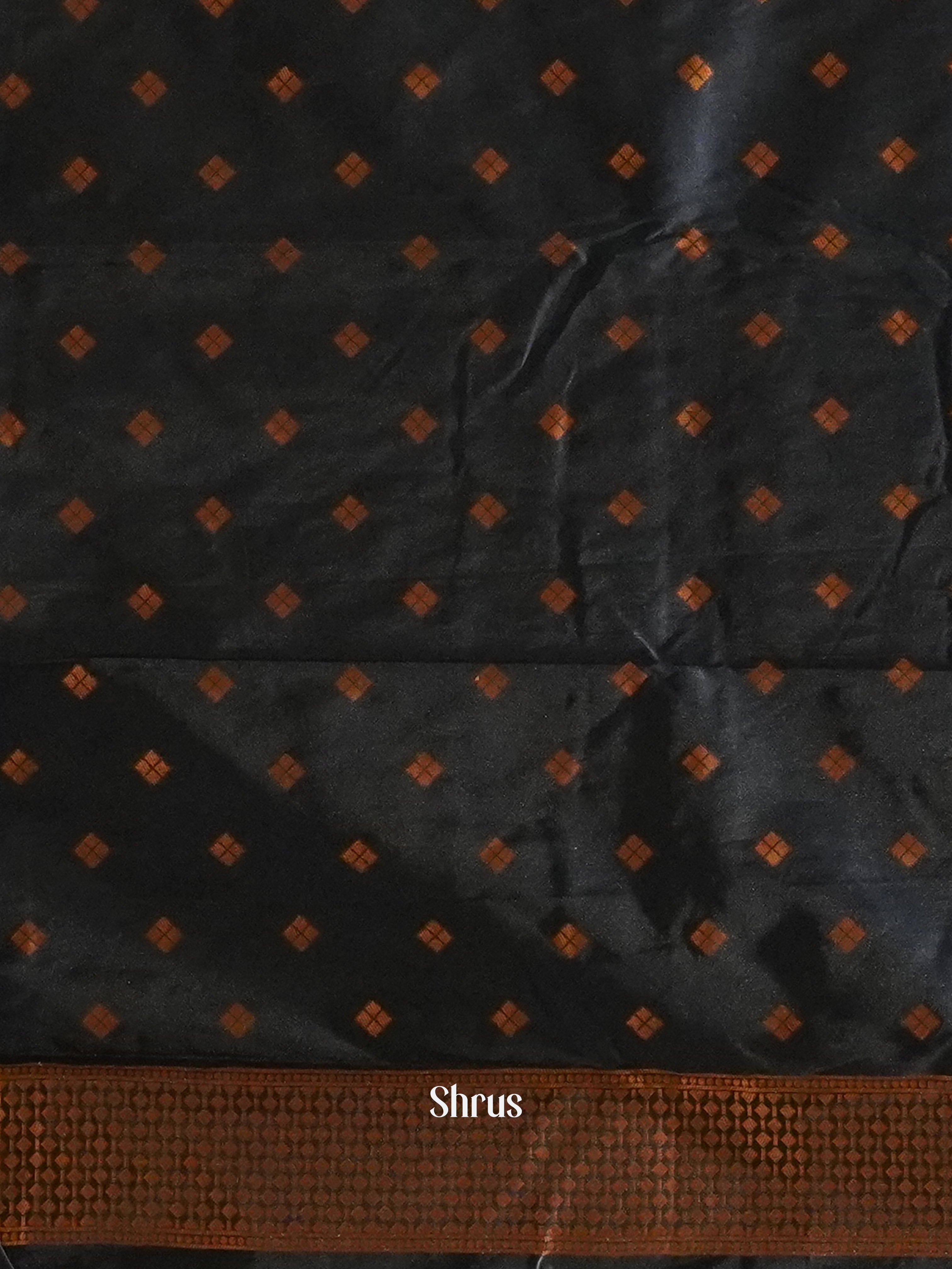 Blue & Navy Blue - Semi Softsilk Saree - Shop on ShrusEternity.com