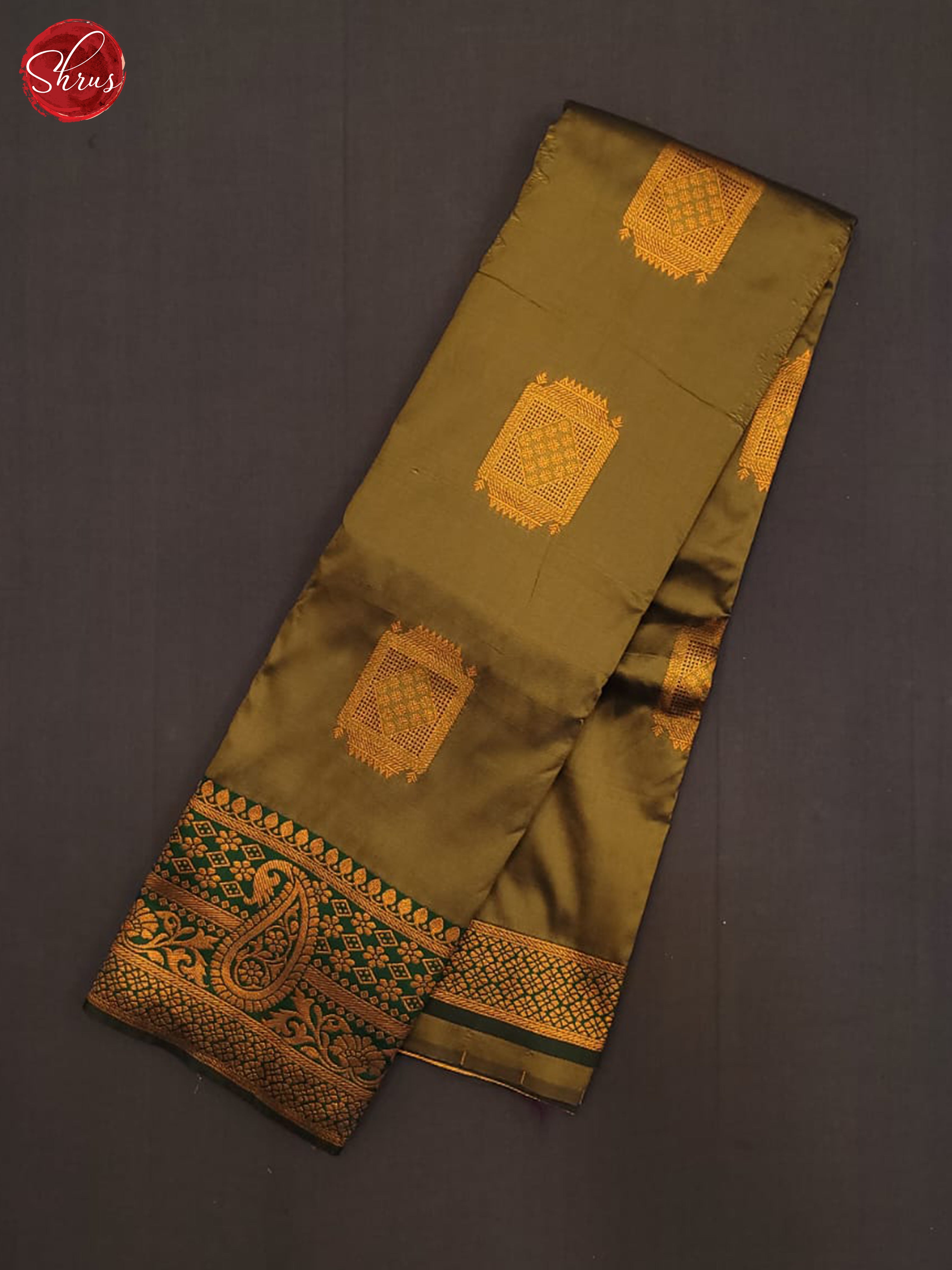 Mehandi Green & Green - Semi Softsilk Saree - Shop on ShrusEternity.com