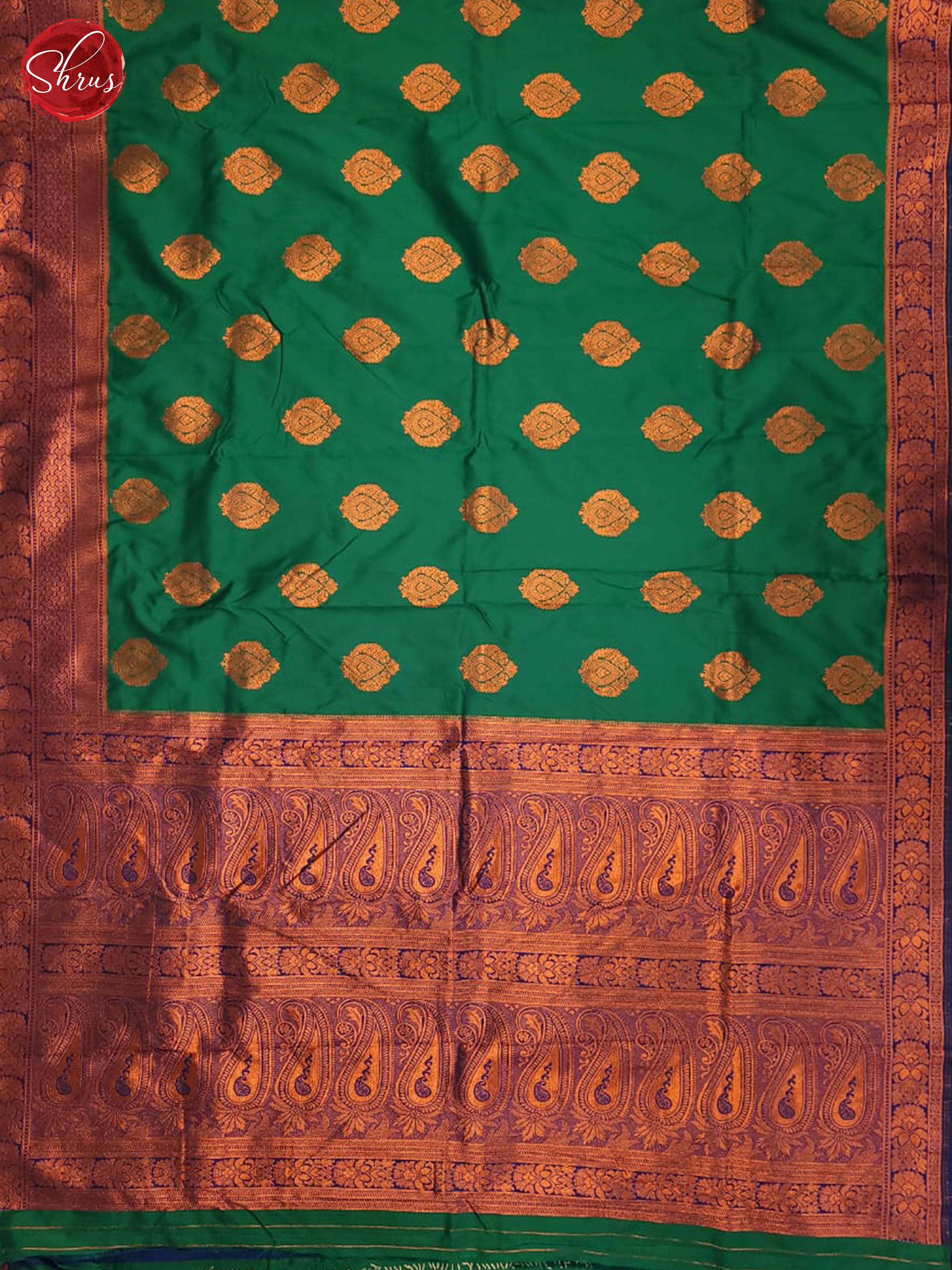 Green & Blue - Semi Softsilk Saree - Shop on ShrusEternity.com