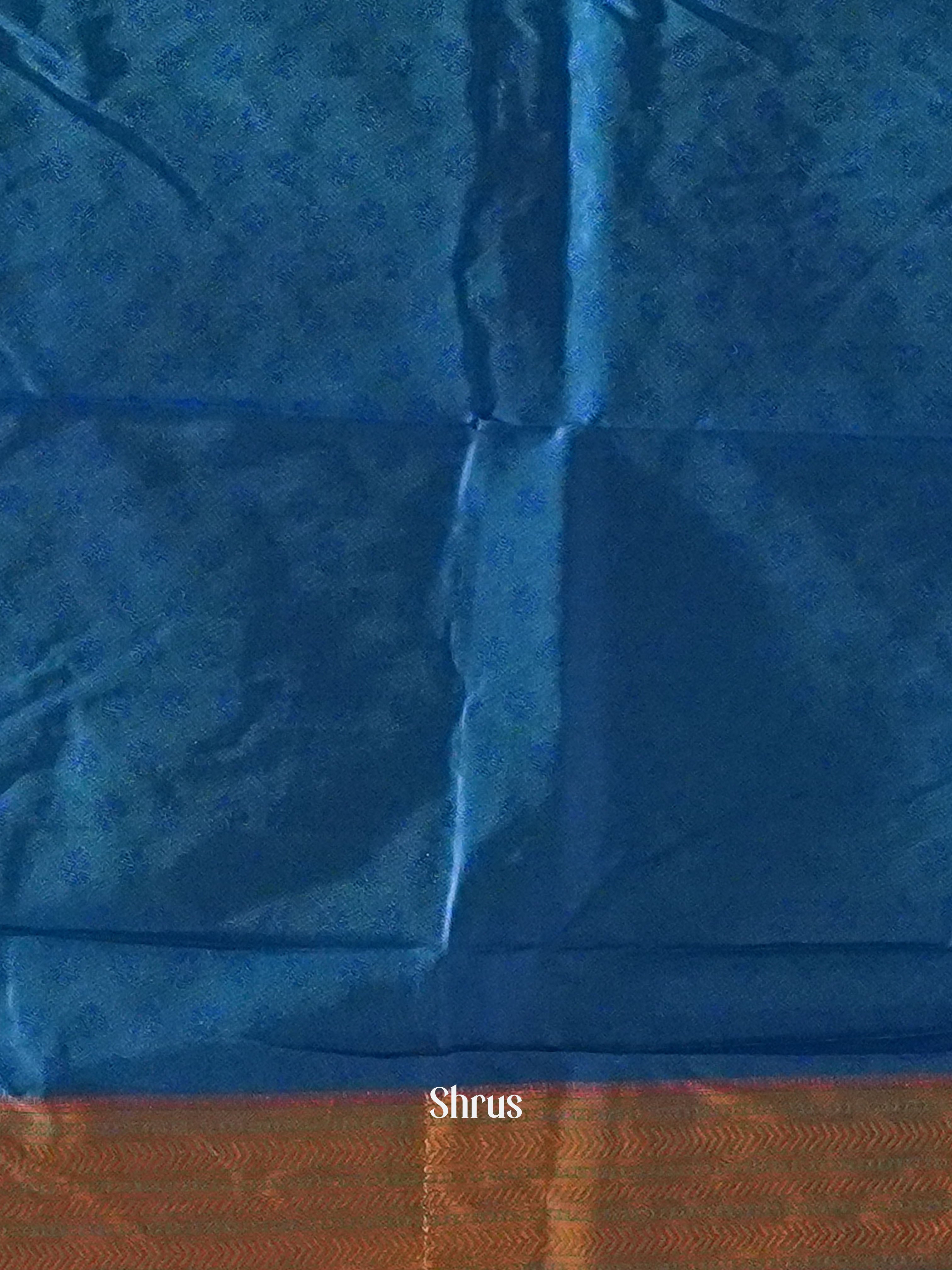 Green & Blue - Semi Softsilk Saree - Shop on ShrusEternity.com