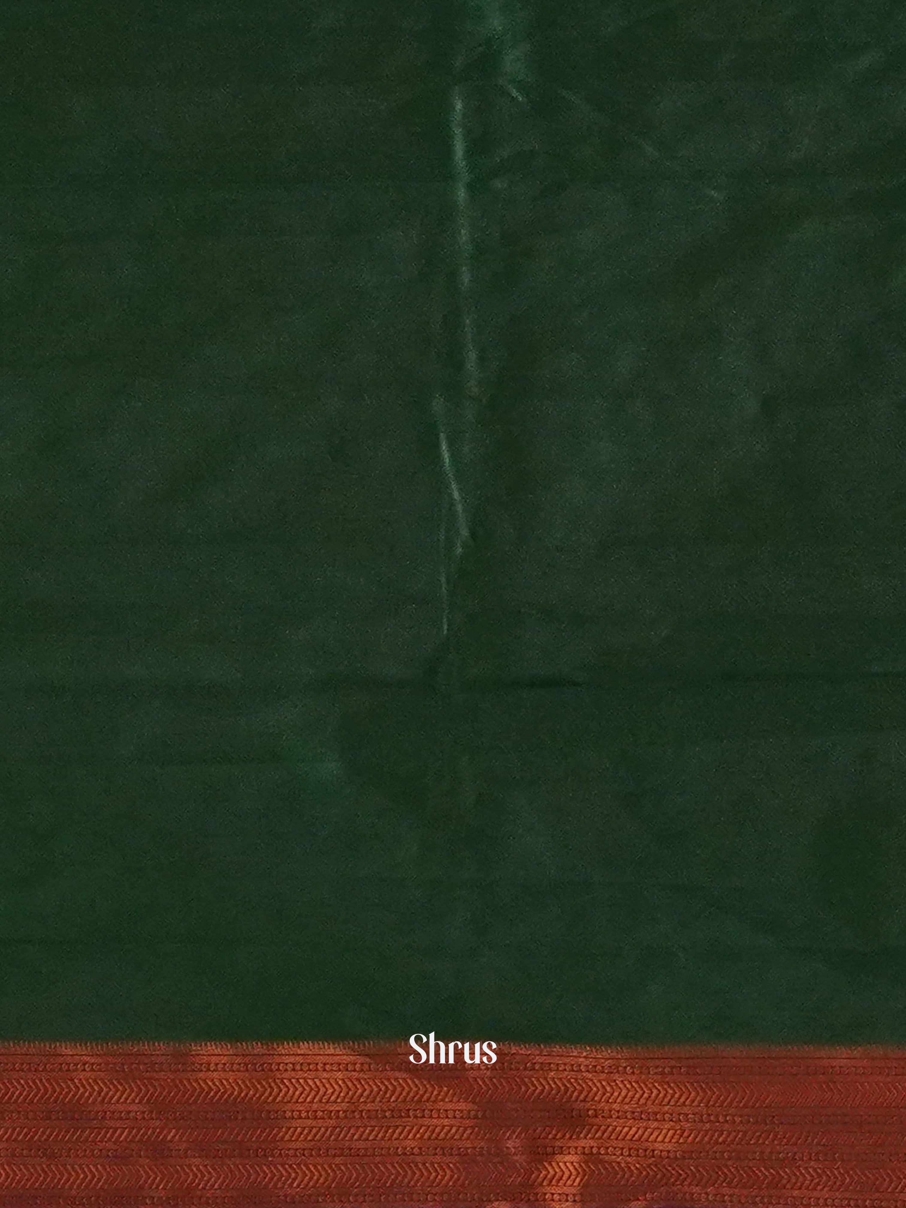 WIne & Green - Semi Softsilk Saree - Shop on ShrusEternity.com