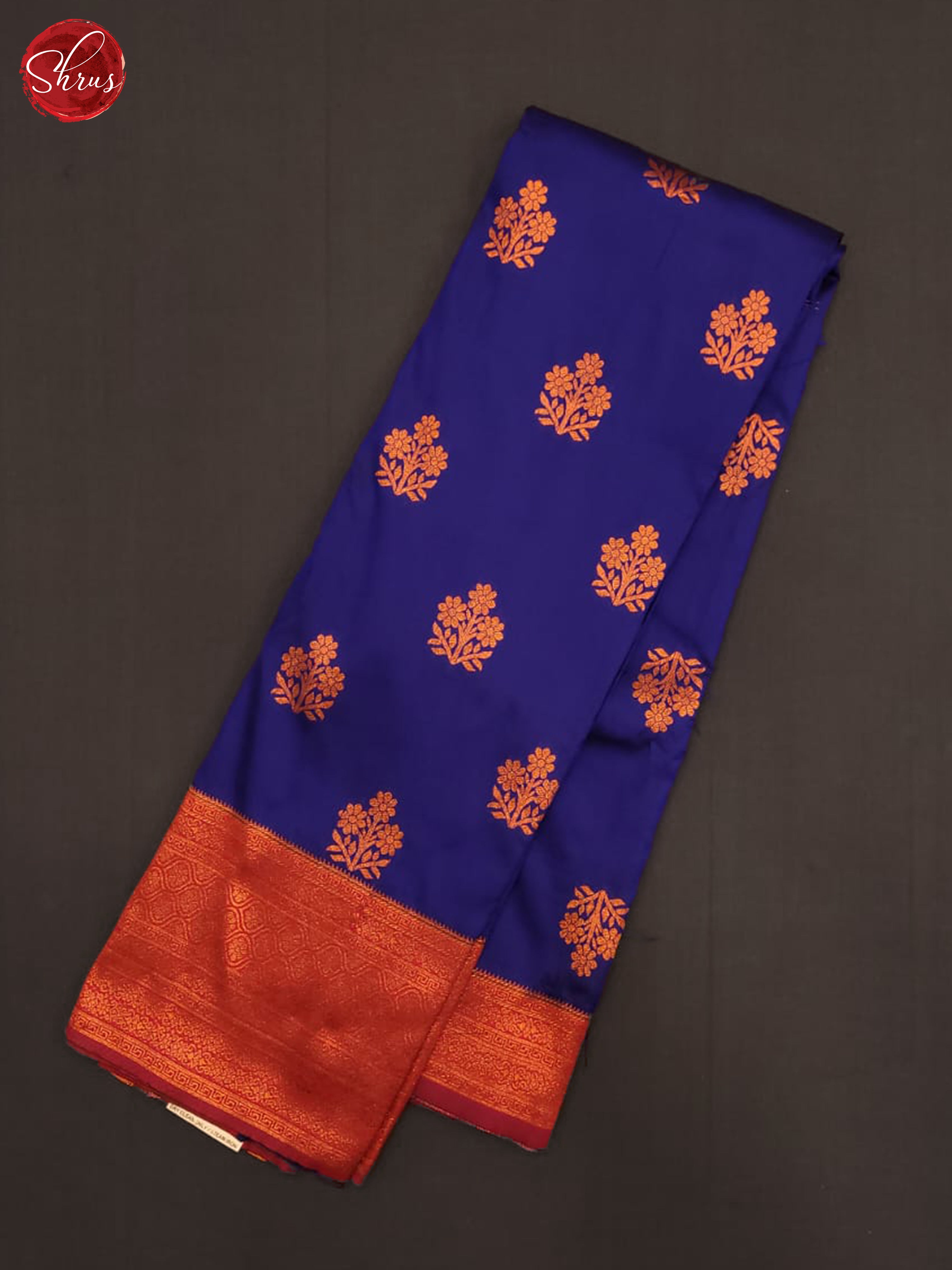 Blue & Red - Semi Soft Silk Saree - Shop on ShrusEternity.com