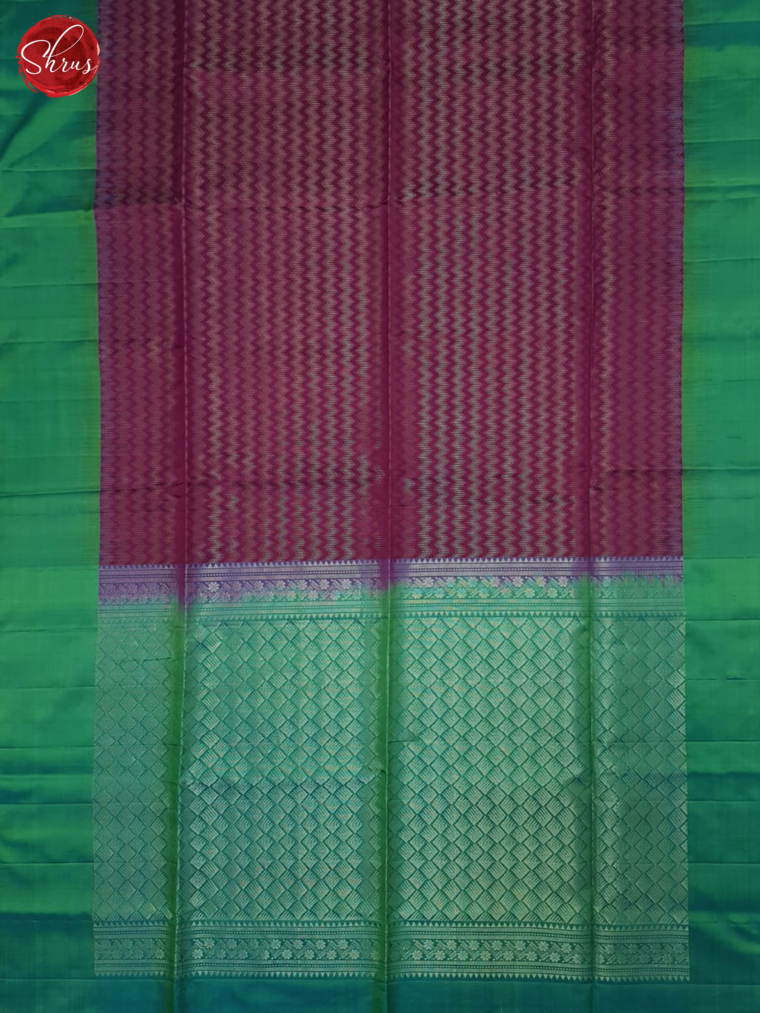 Purple & Green- Soft Silk Saree - Shop on ShrusEternity.com