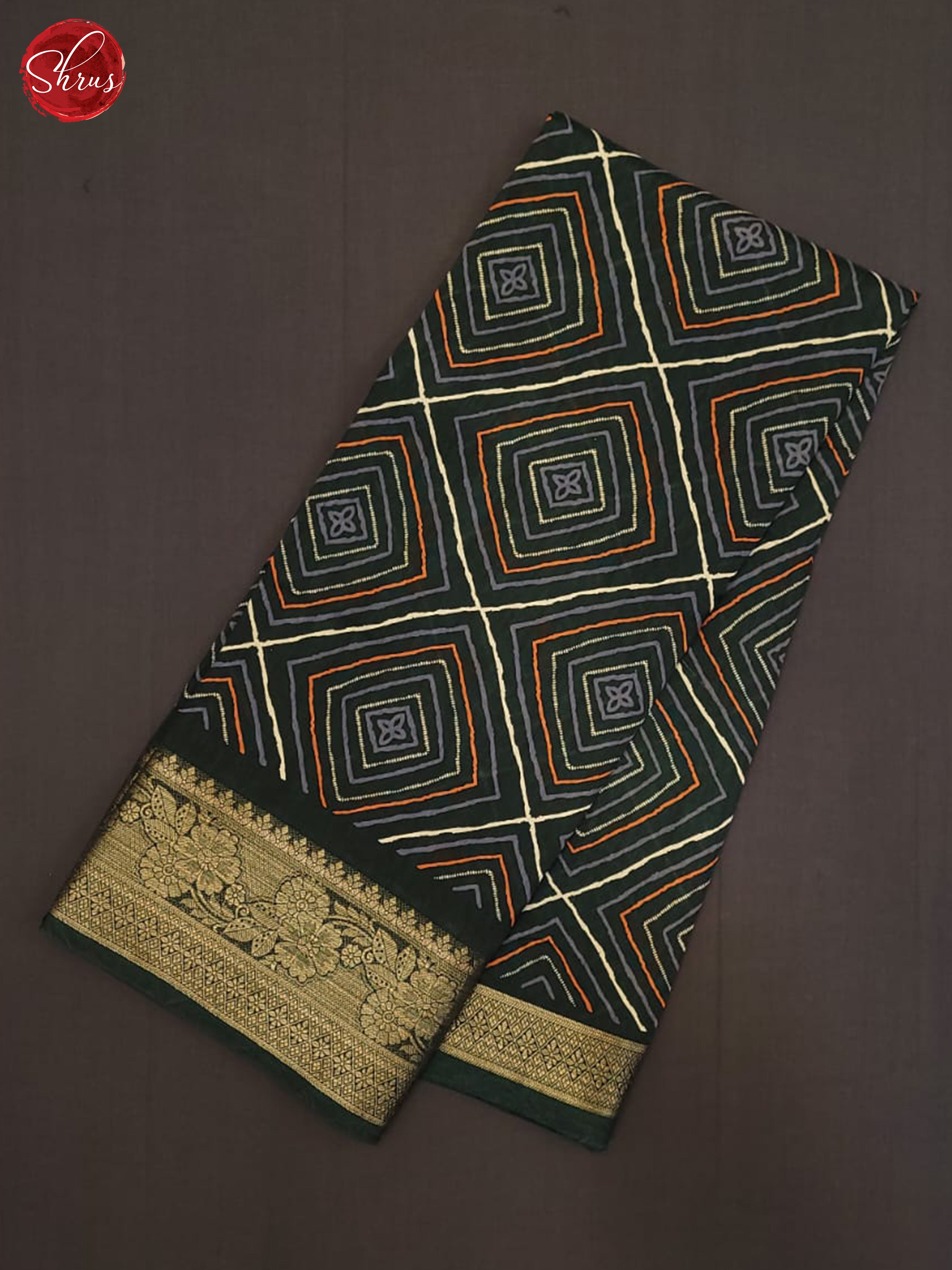 Green(Single Tone) - Semi Crepe Saree - Shop on ShrusEternity.com