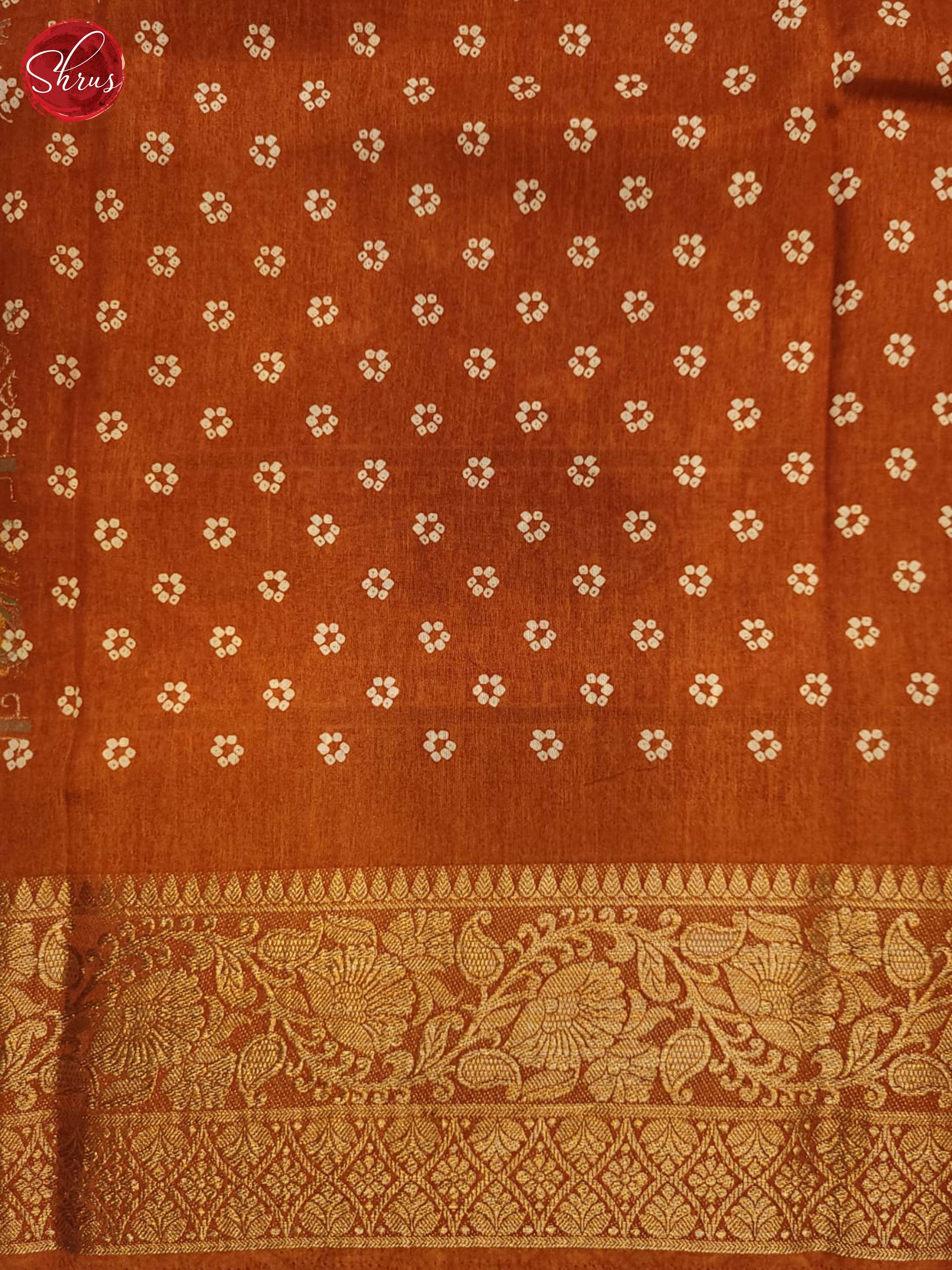 Orange(Single Tone) - Semi Crepe Saree - Shop on ShrusEternity.com