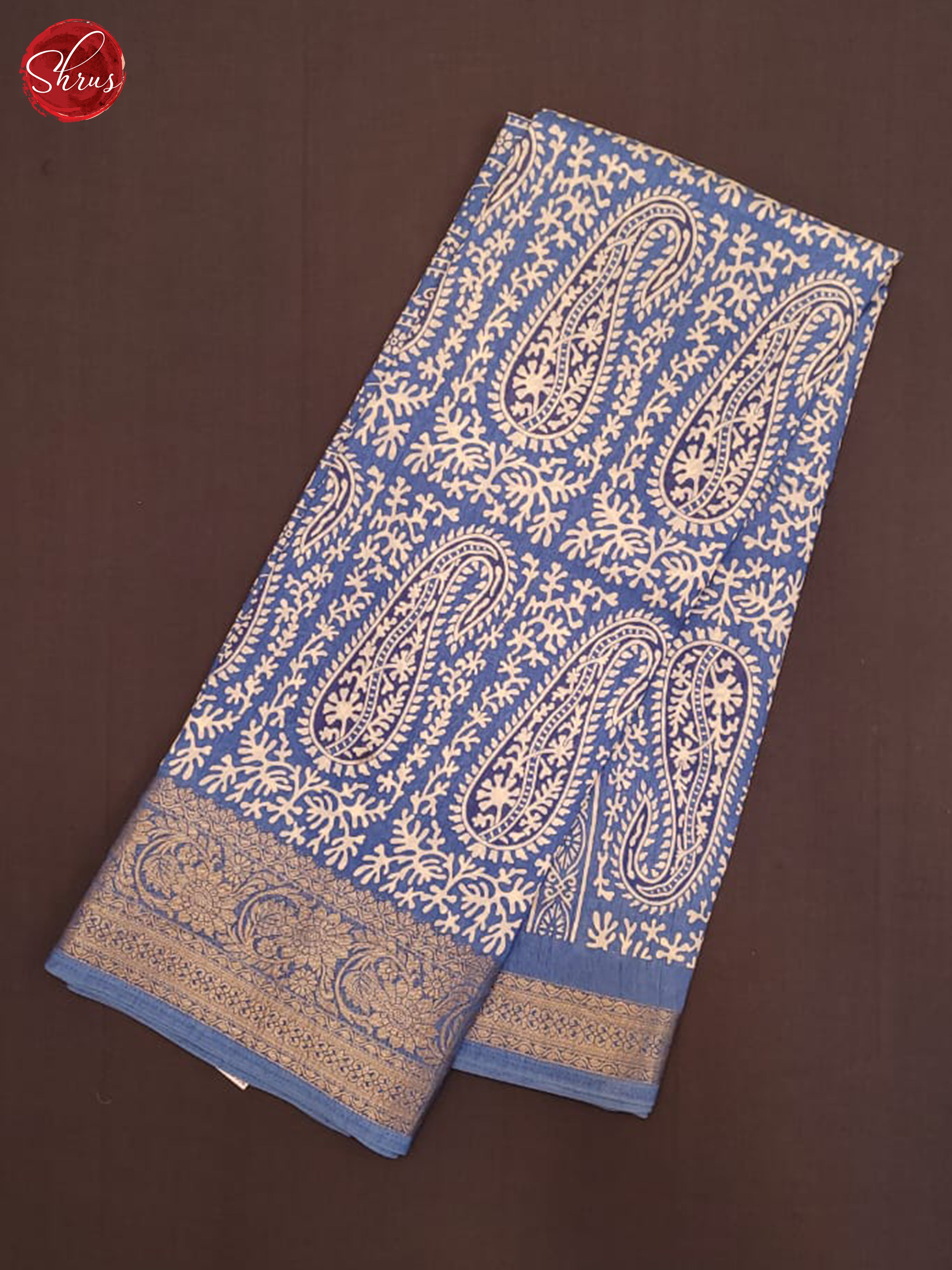 Blue(Single Tone)- Semi Crepe Saree - Shop on ShrusEternity.com