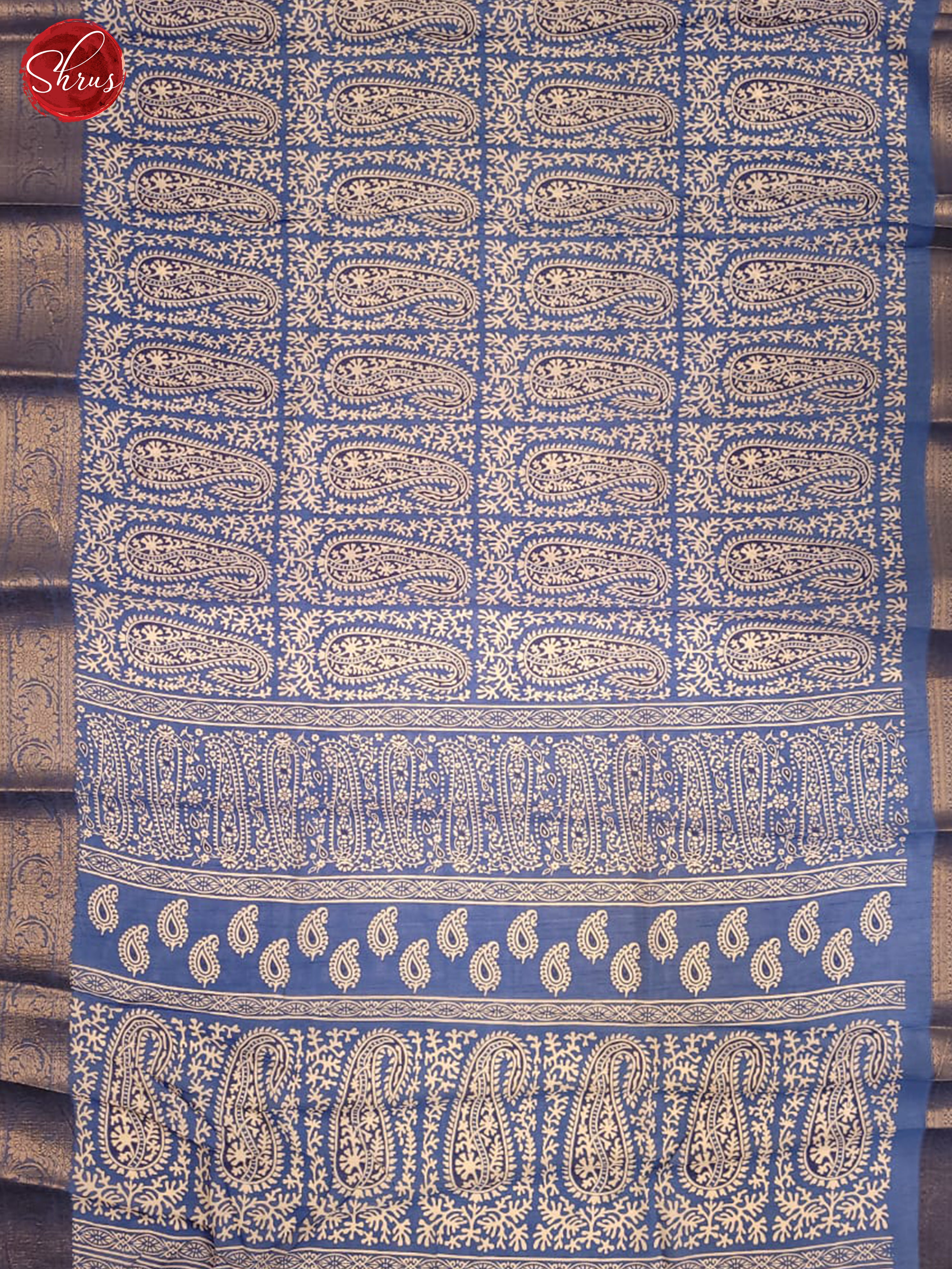 Blue(Single Tone)- Semi Crepe Saree - Shop on ShrusEternity.com