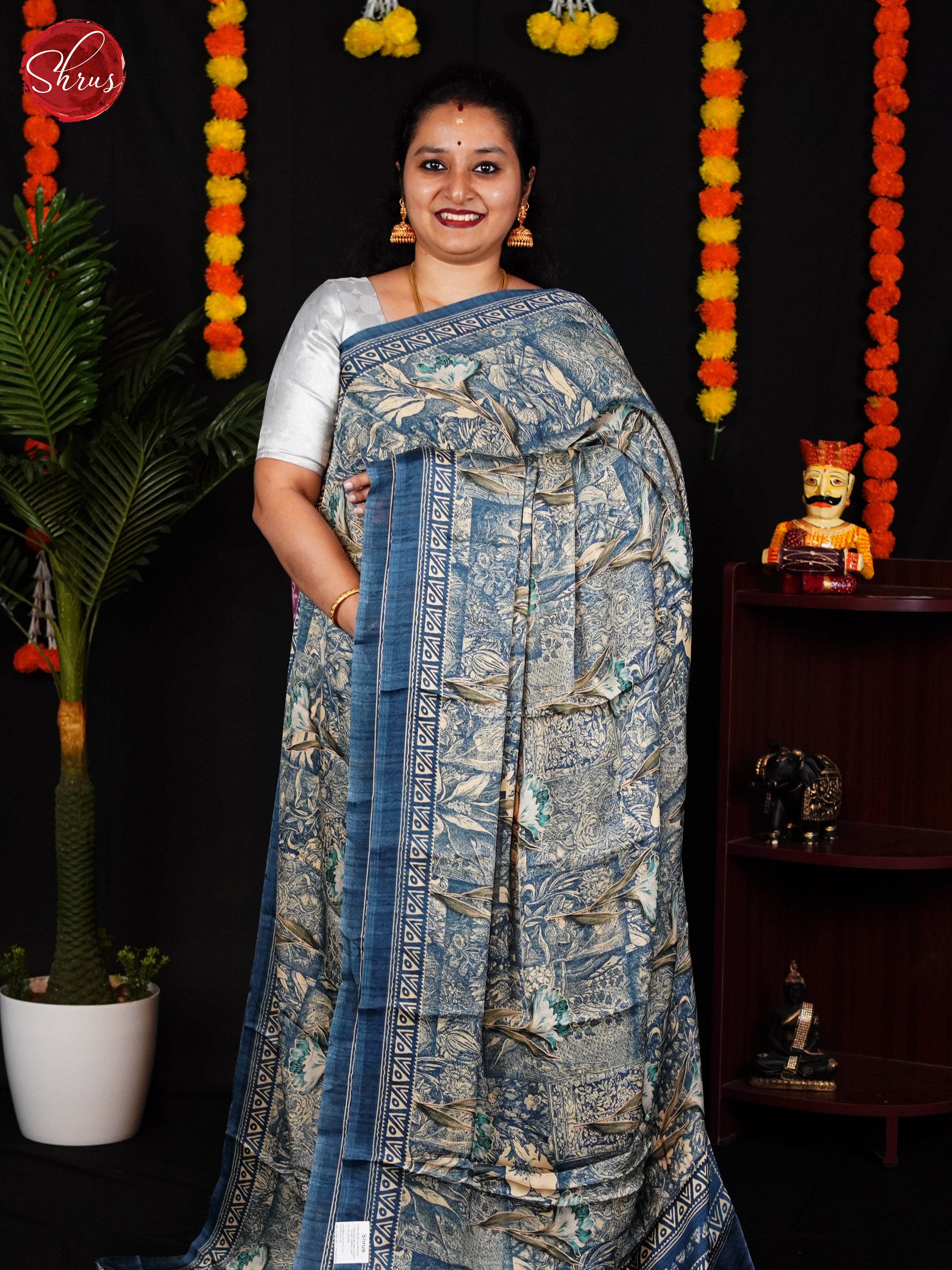 blue Art Modal - Art Modal Saree - Shop on ShrusEternity.com