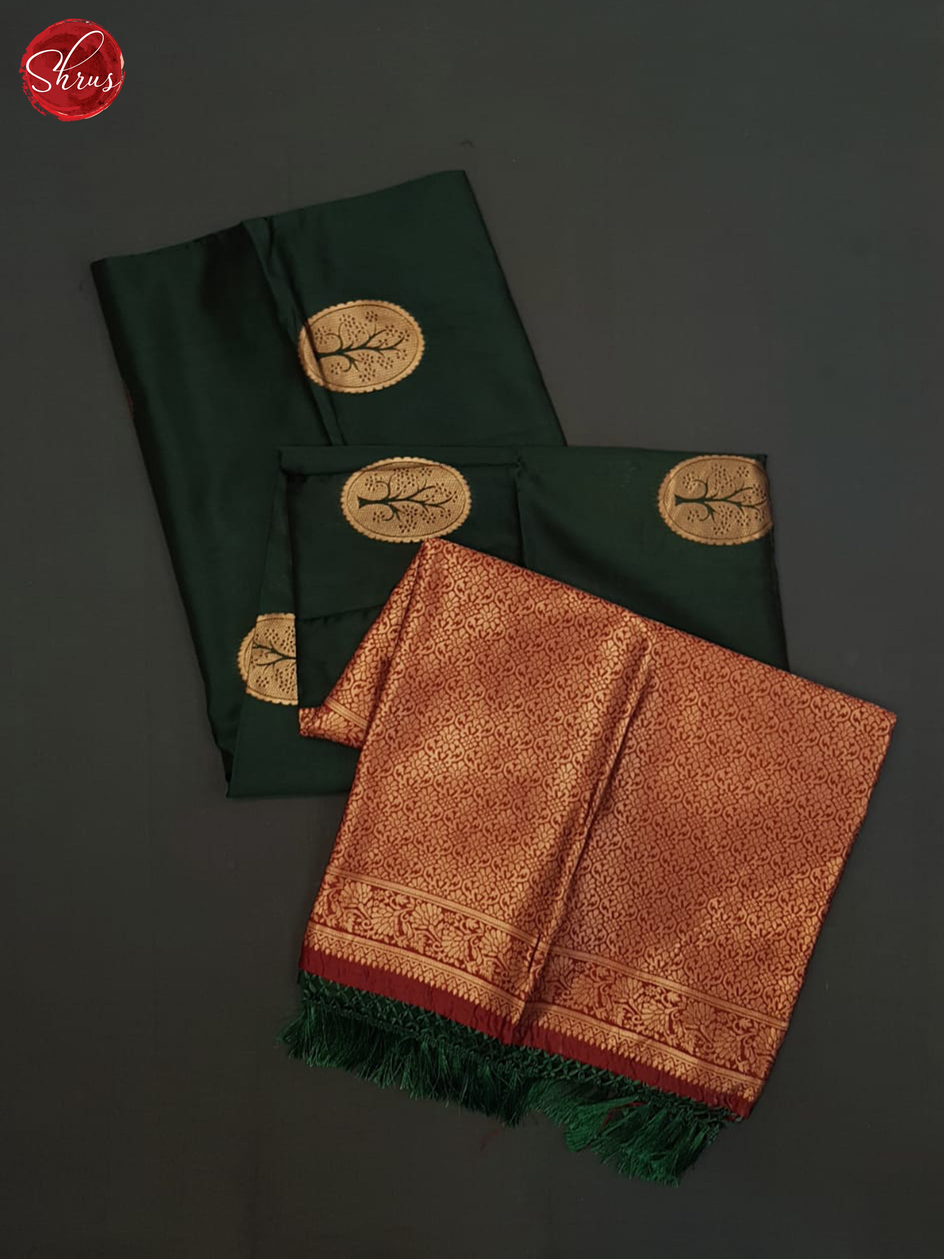 Green And Araku Maroon-Semi Soft silk saree - Shop on ShrusEternity.com