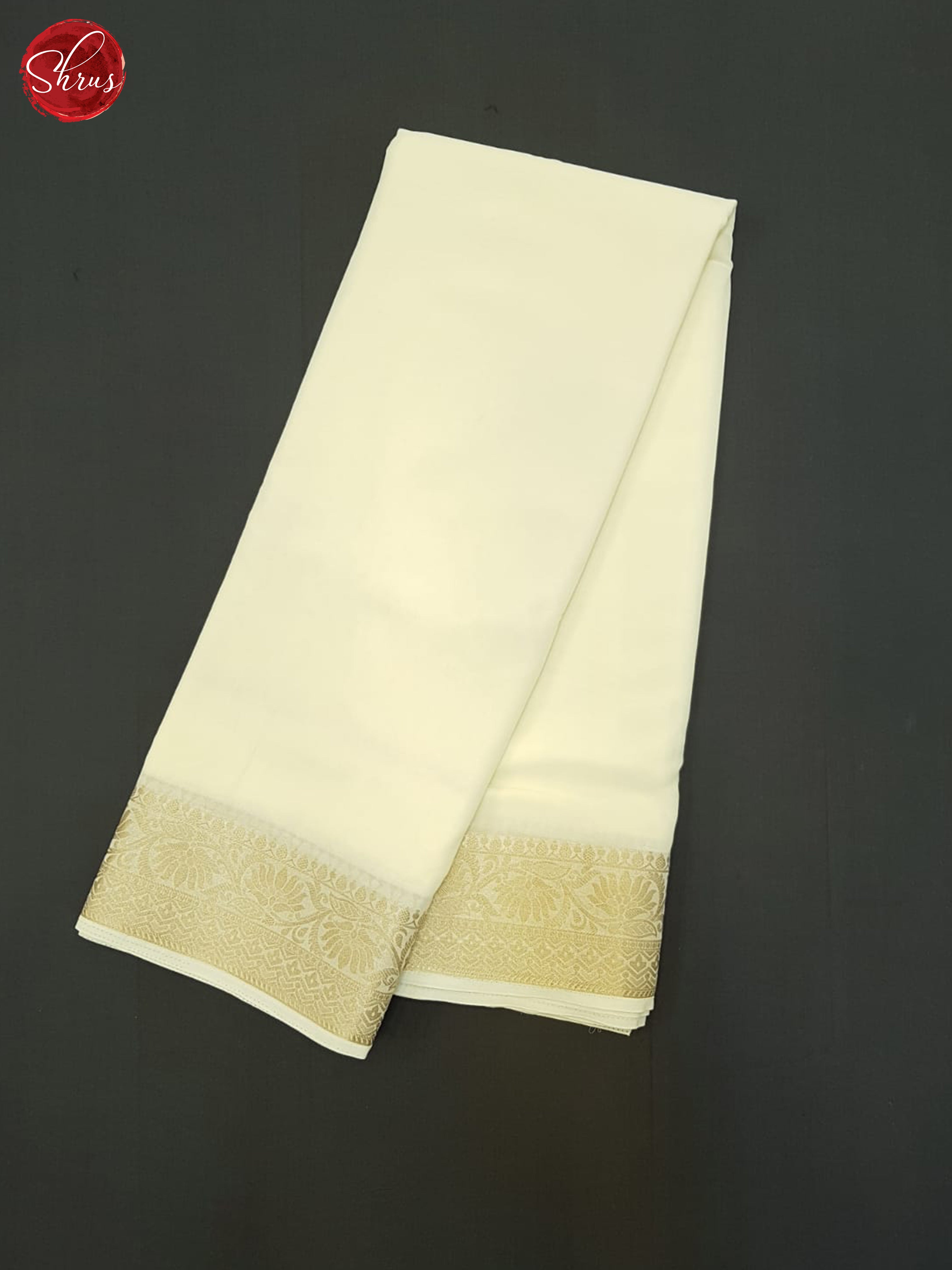 Cream(Single Tone)- Semi Georgette Saree - Shop on ShrusEternity.com