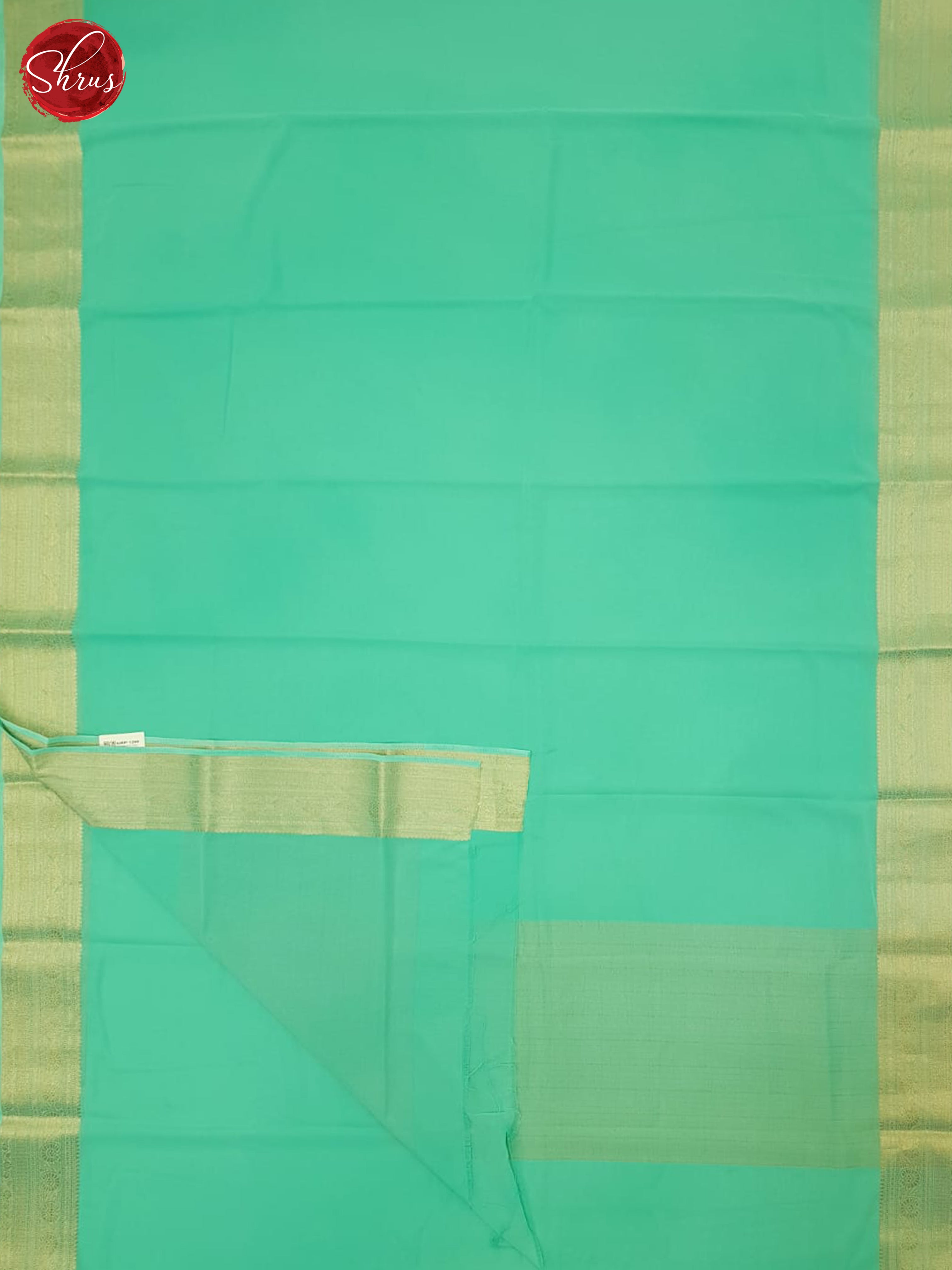 Teal Blue(Single Tone)- Semi Georgette Saree - Shop on ShrusEternity.com