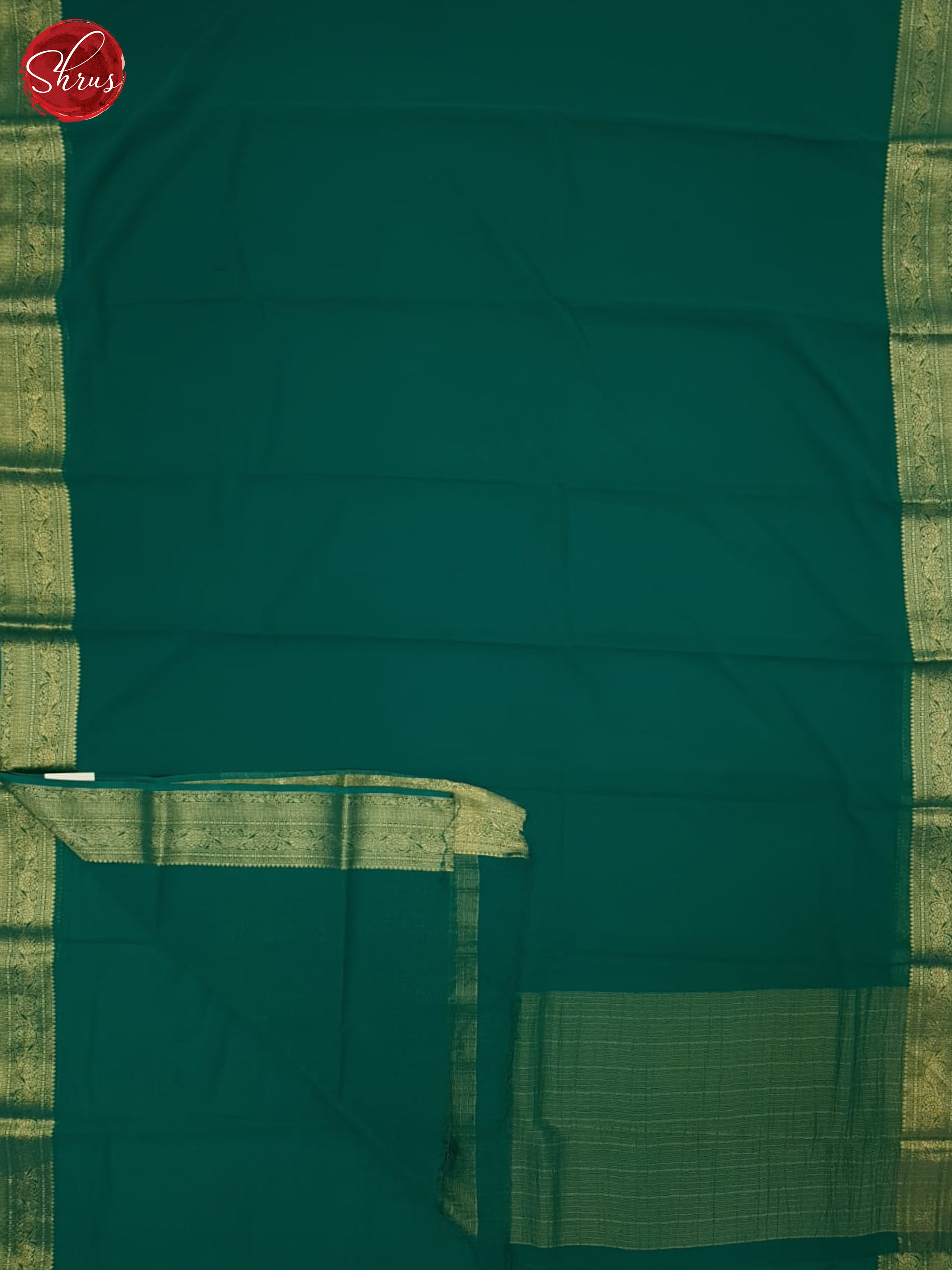 Peacock Neck(Single Tone)- Semi Georgette Saree - Shop on ShrusEternity.com