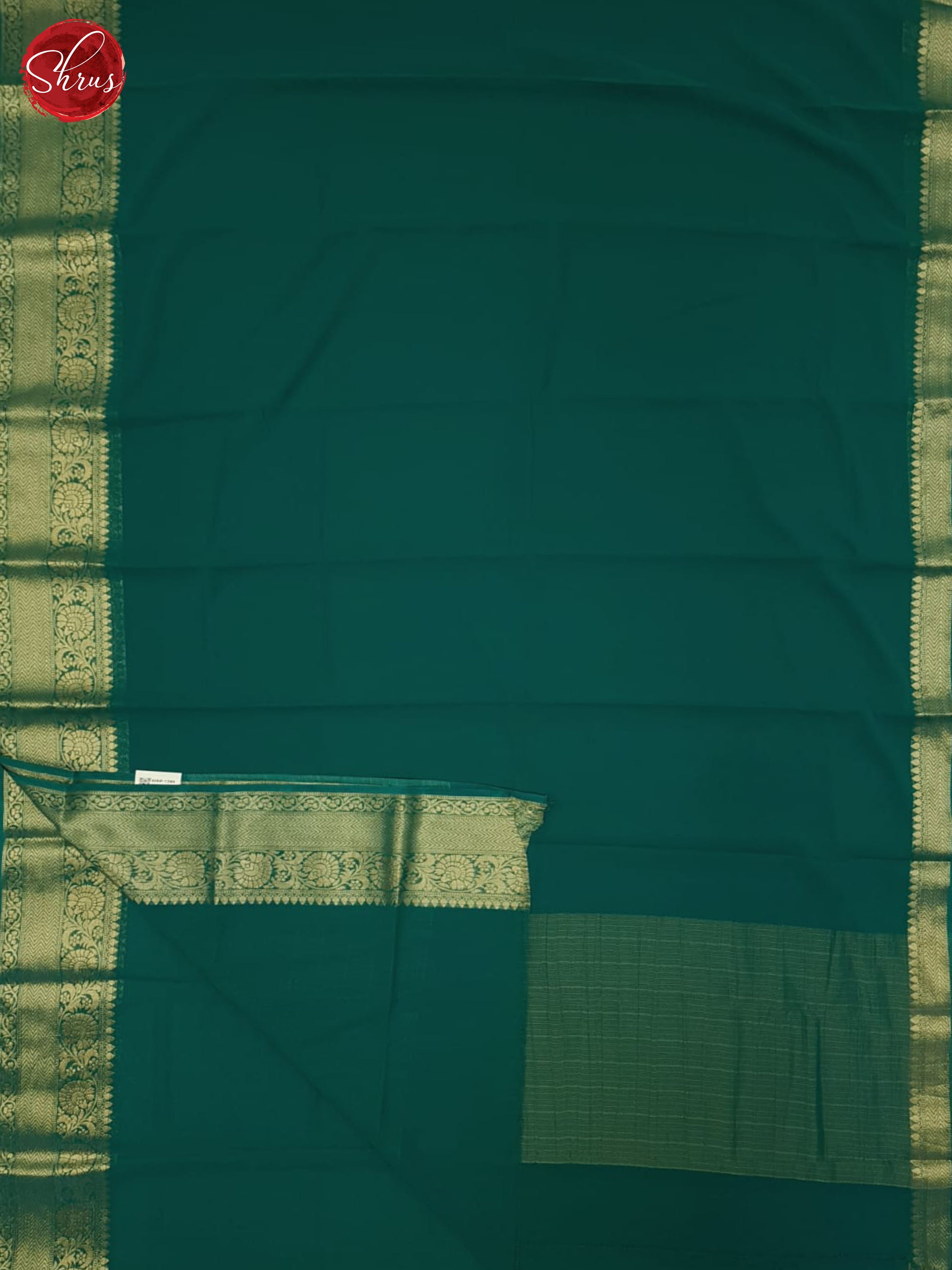 Peacock Neck(Single Tone) - Semi Georgette Saree - Shop on ShrusEternity.com