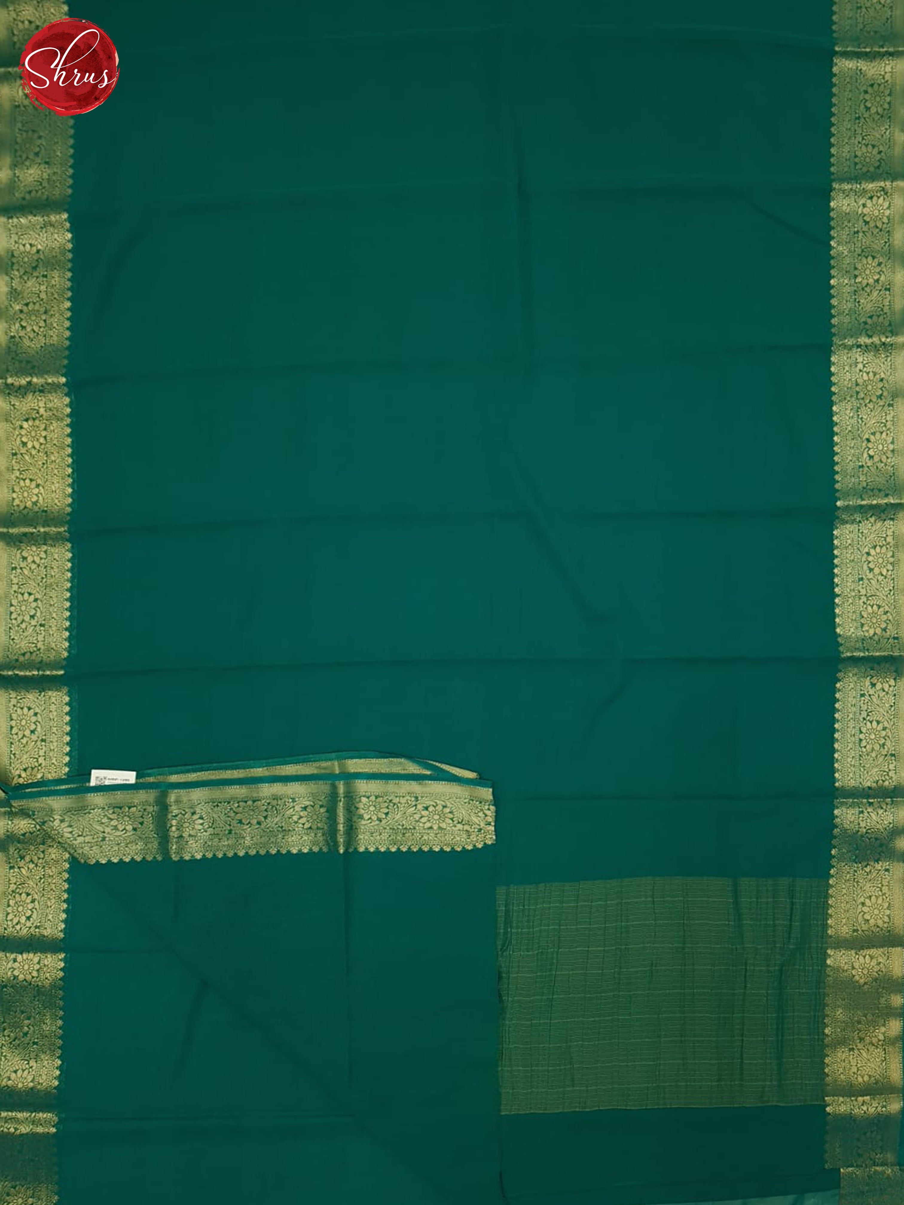 Green(Single Tone) - Semi Georgette Saree - Shop on ShrusEternity.com