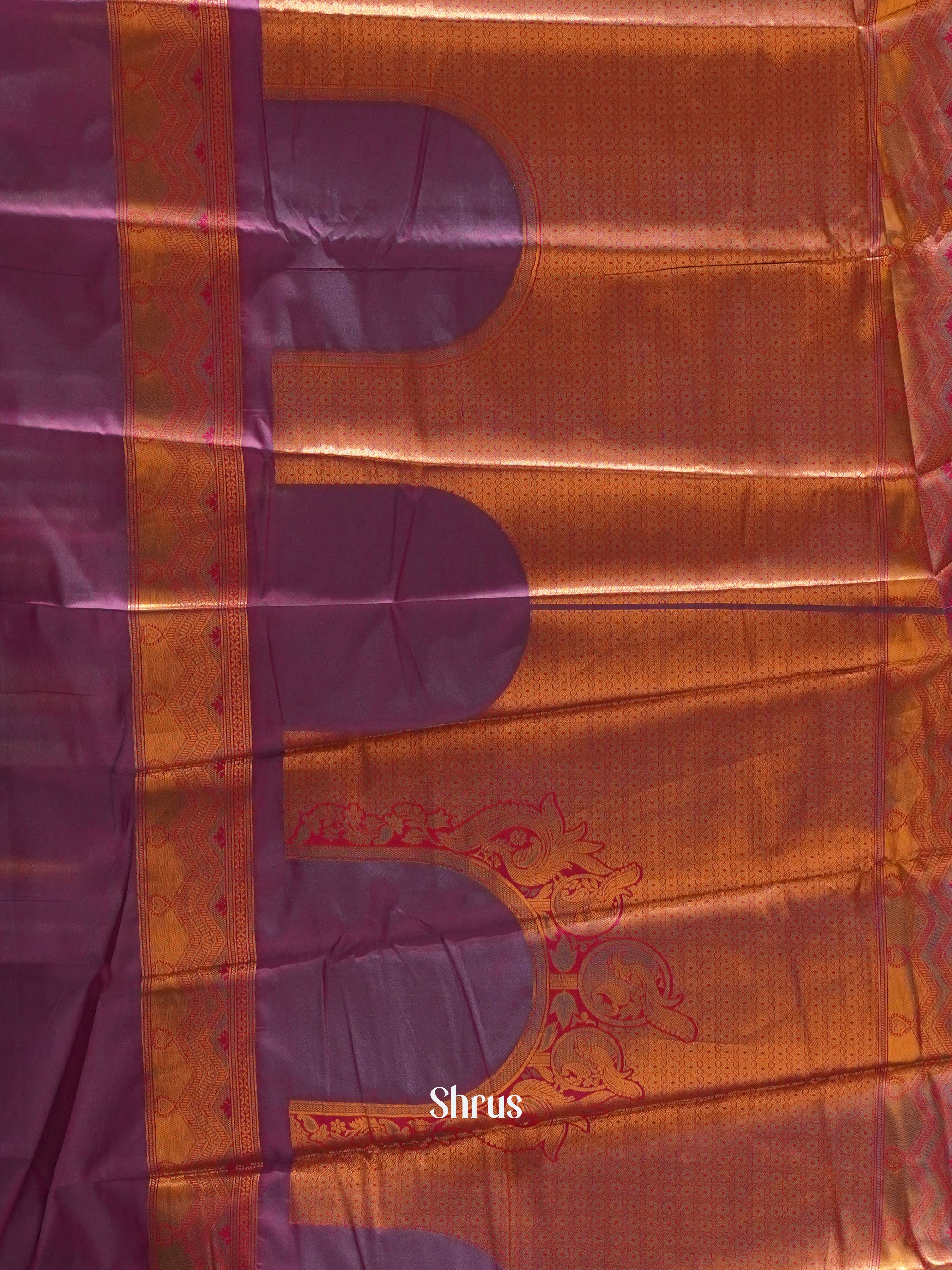 Blue & Pink - Semi Soft Silk Saree - Shop on ShrusEternity.com